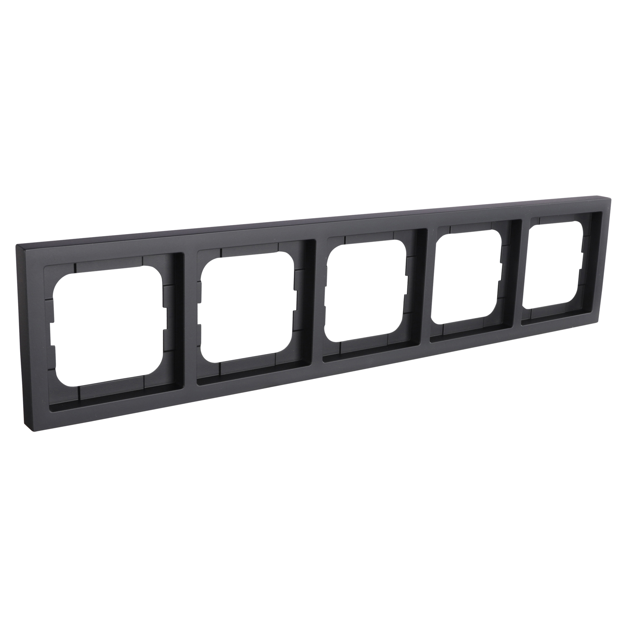 66.055.28 Busch-Jaeger Future Linear afdekraam inbouw - 5-voudig zwart 