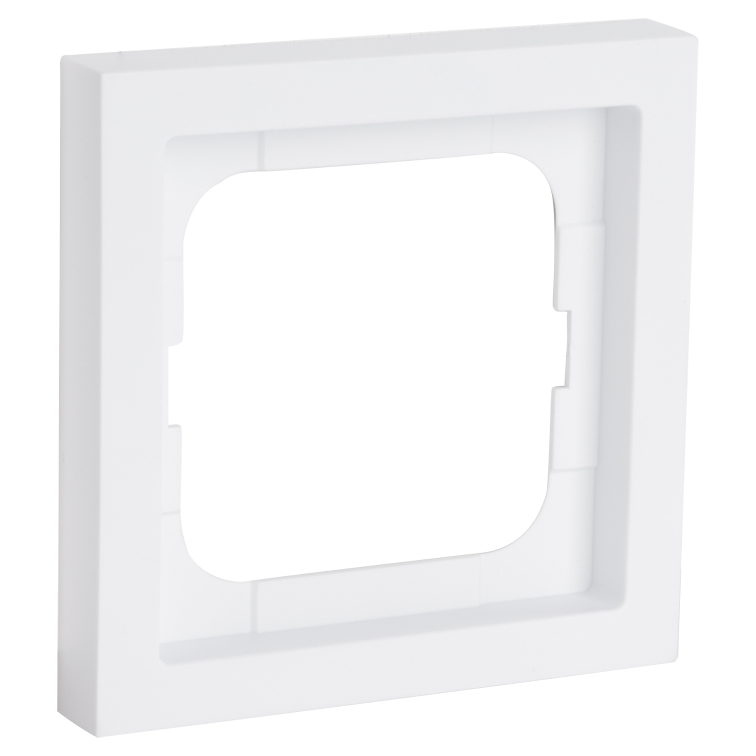 66.056.21 Busch-Jaeger Future Linear afdekraam inbouw - 1-voudig - verticaal/horizontaal polarwit 80 x 80 x 11 mm