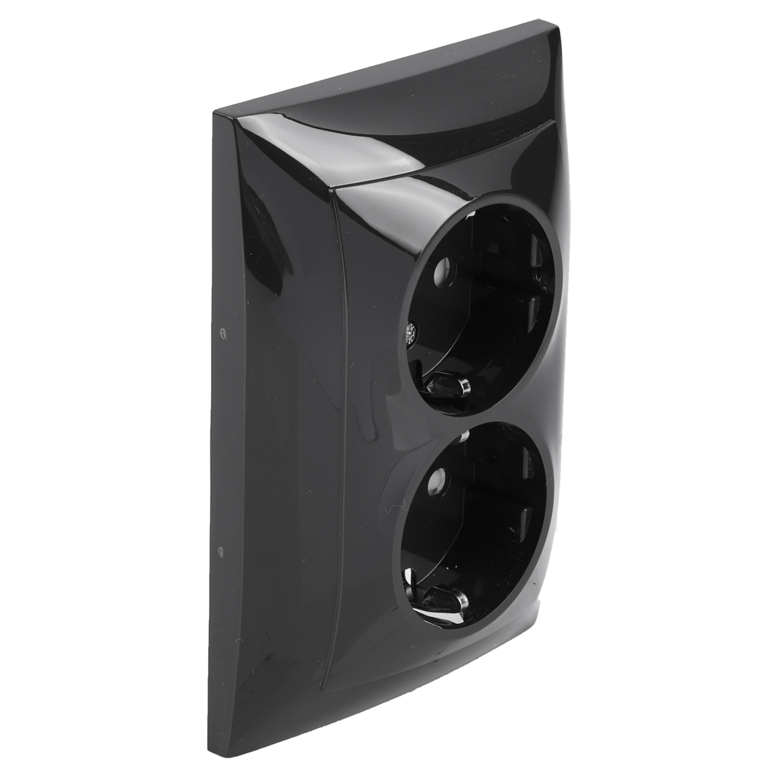 66.083.50 Q-Link S2 contactdoos inbouw - 2-voudig - randaarde antraciet 