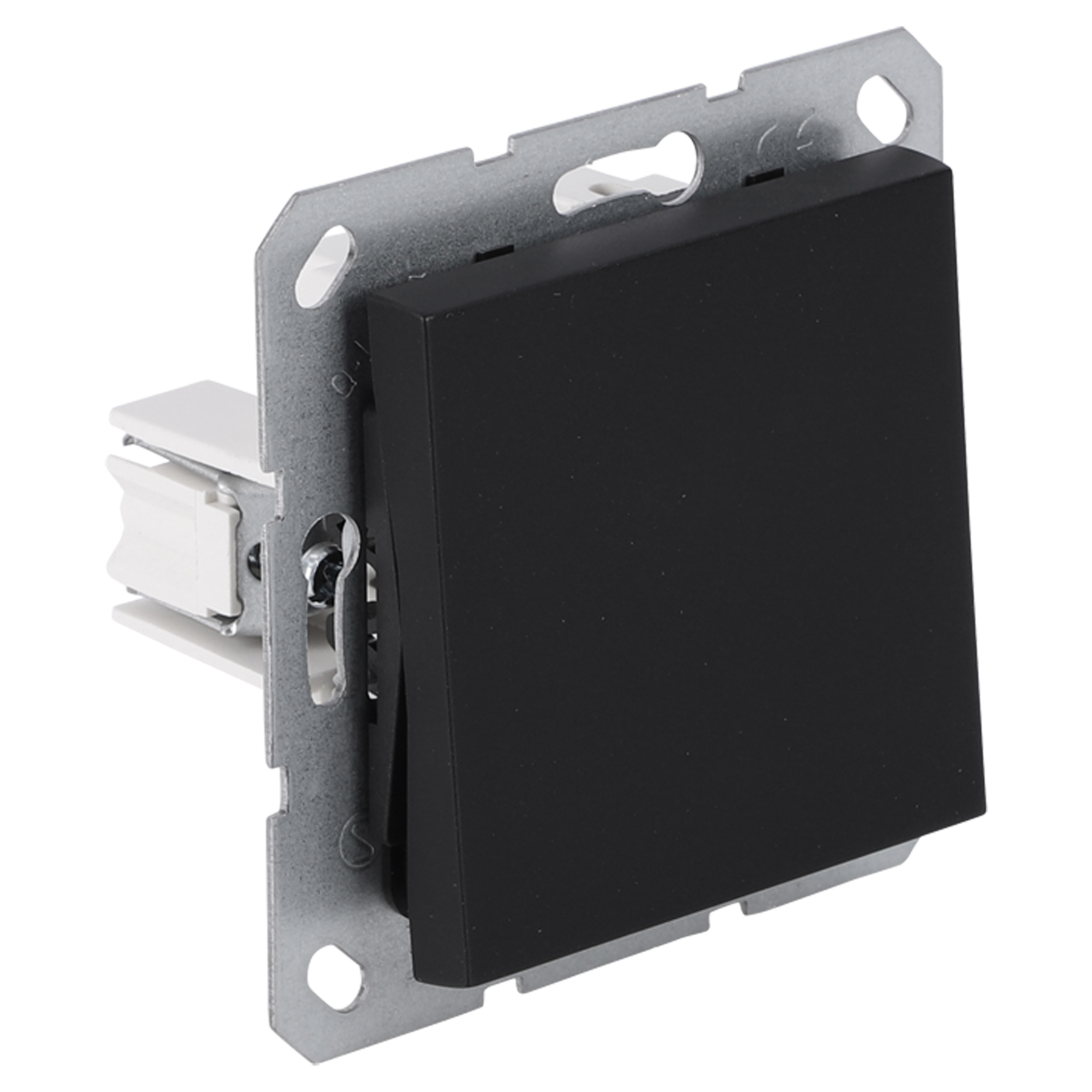 66.095.01 Q-Link S-Line schakelaar inbouw - wissel mat zwart 