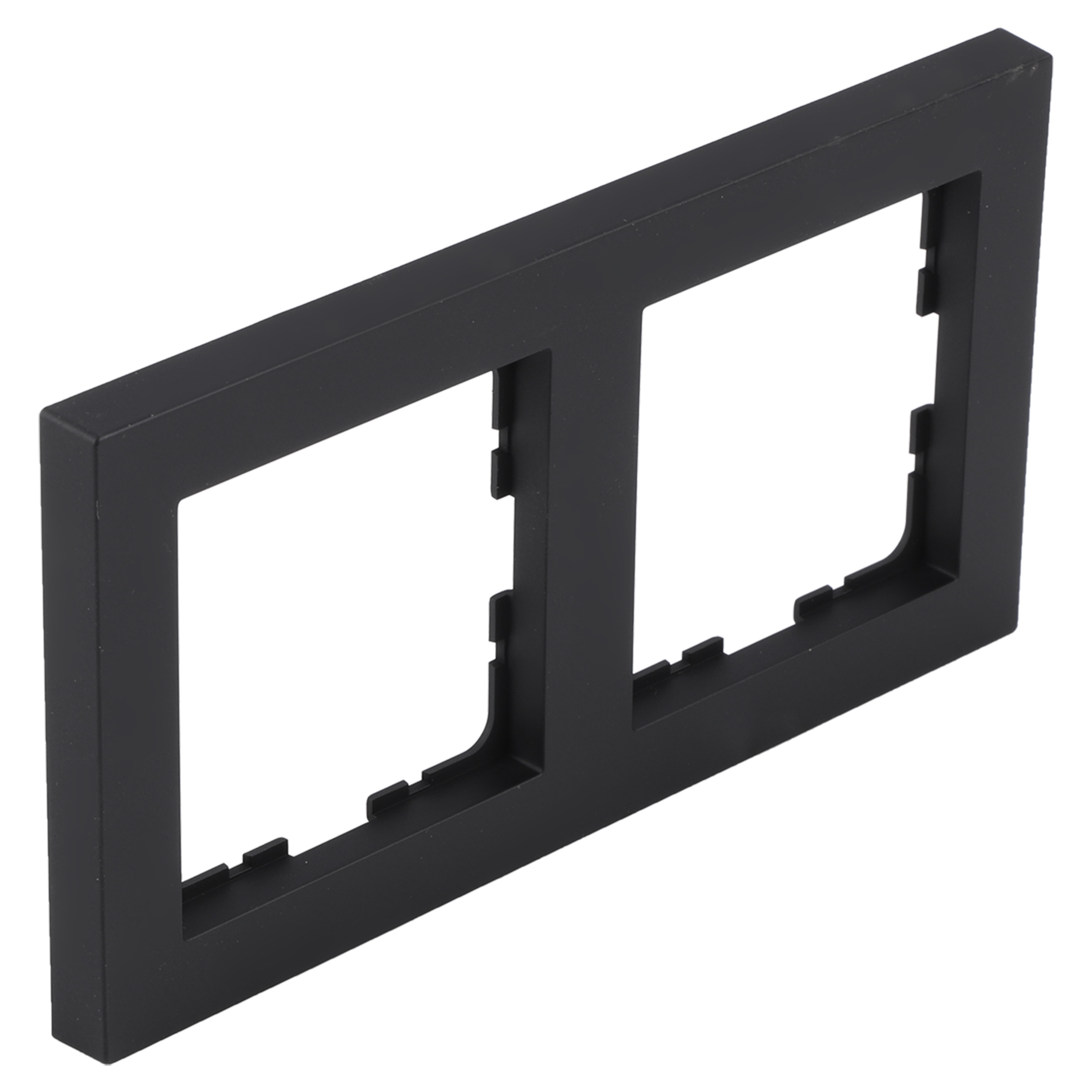 66.095.22 Q-Link S-Line afdekraam 2-voudig - verticaal/horizontaal mat zwart 