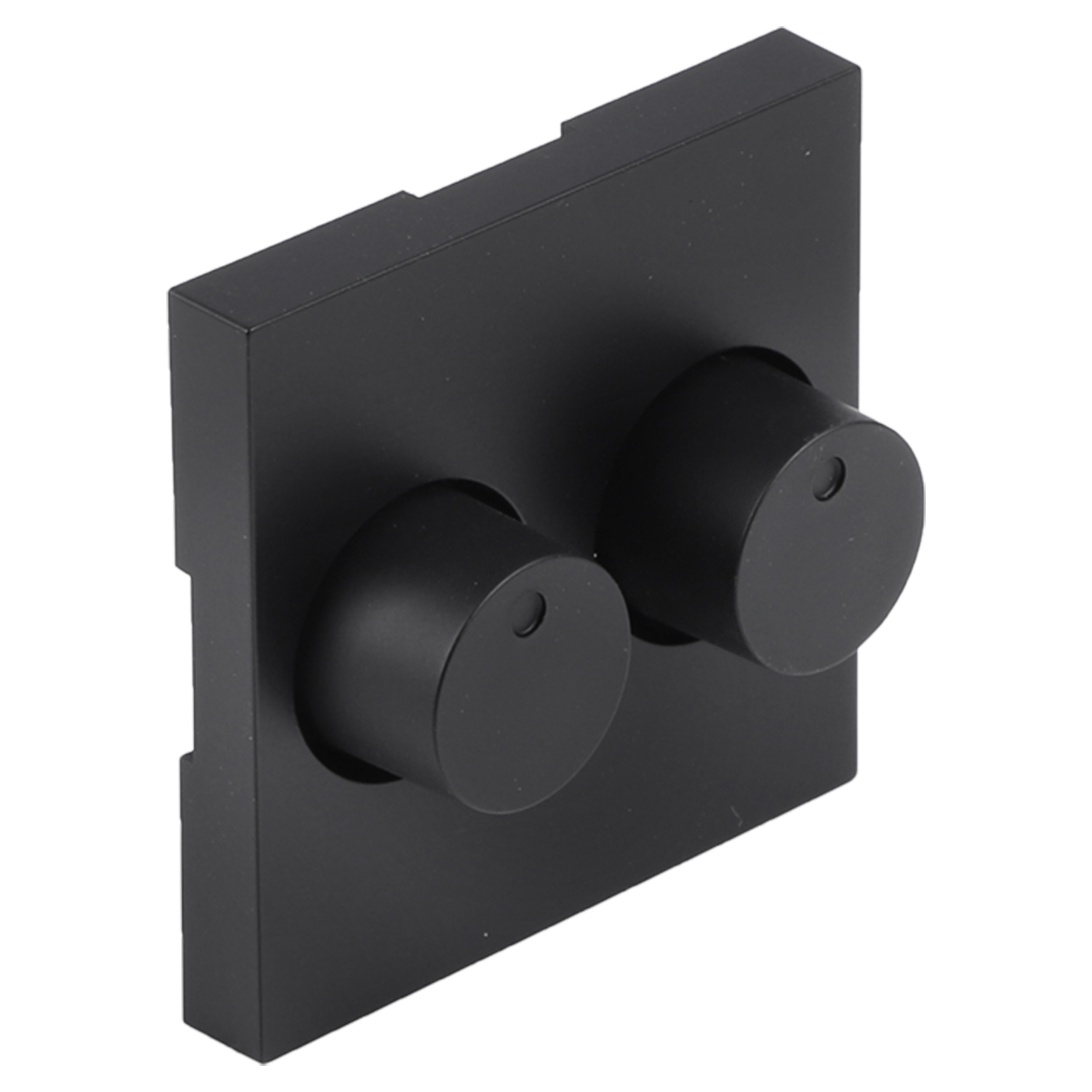 66.095.86 Q-Link S-Line centraalplaat met knop - voor duodimmer mat zwart 