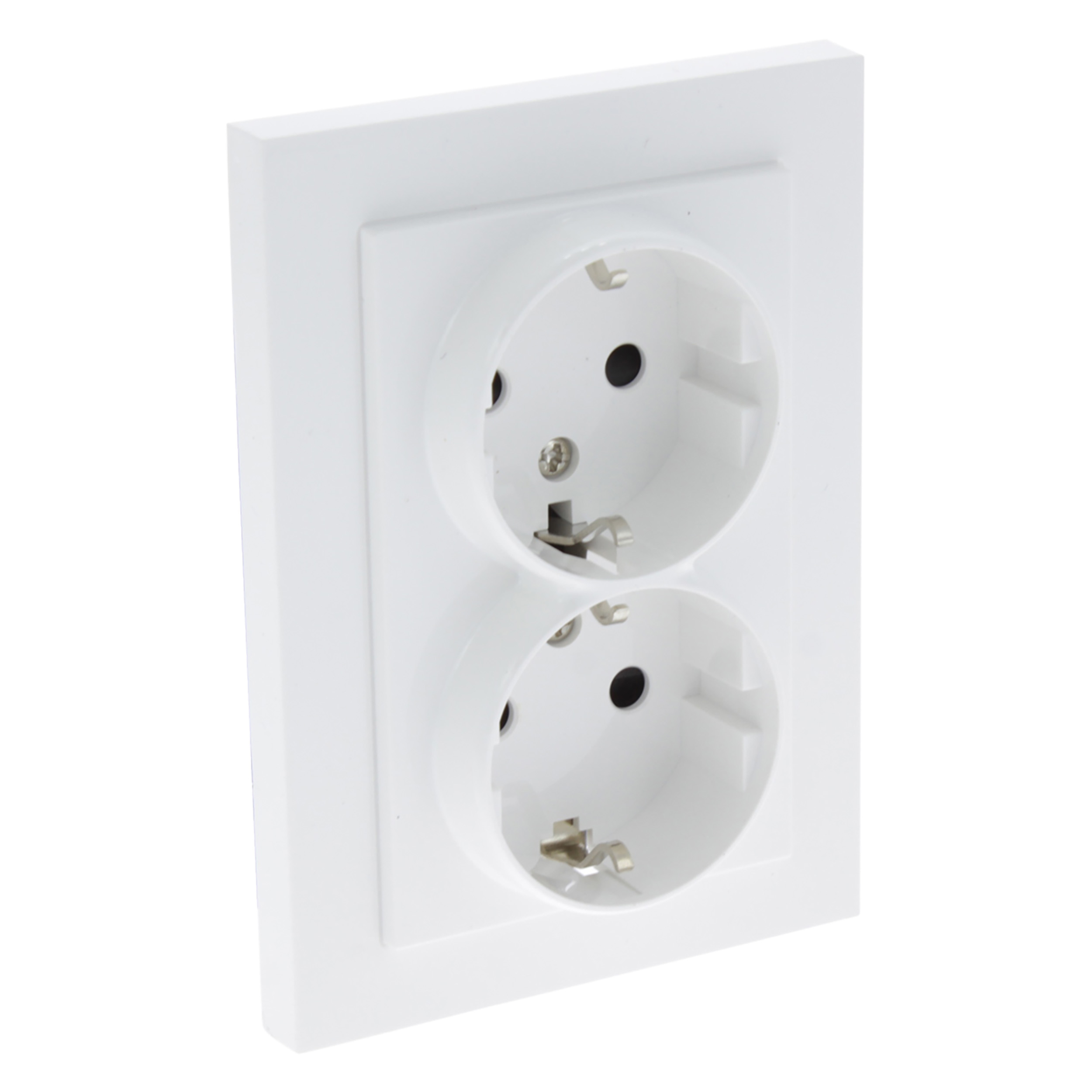 66.096.50 Q-Link S-Line contactdoos 2-voudig - randaarde polarwit 