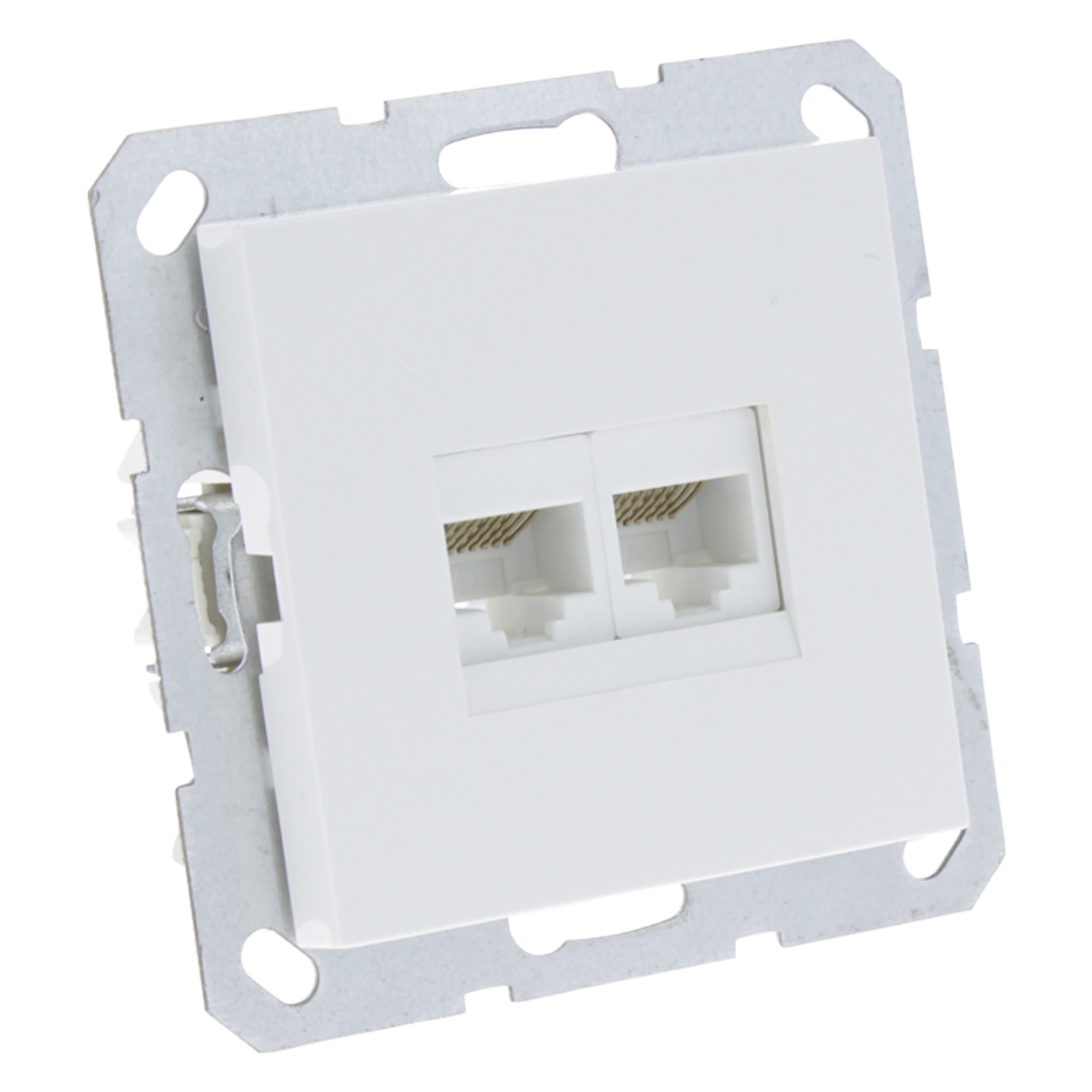66.096.64 Q-Link S-Line contactdoos telefoon/data - inbouw - CAT5E - 2 x 8-polig polarwit 