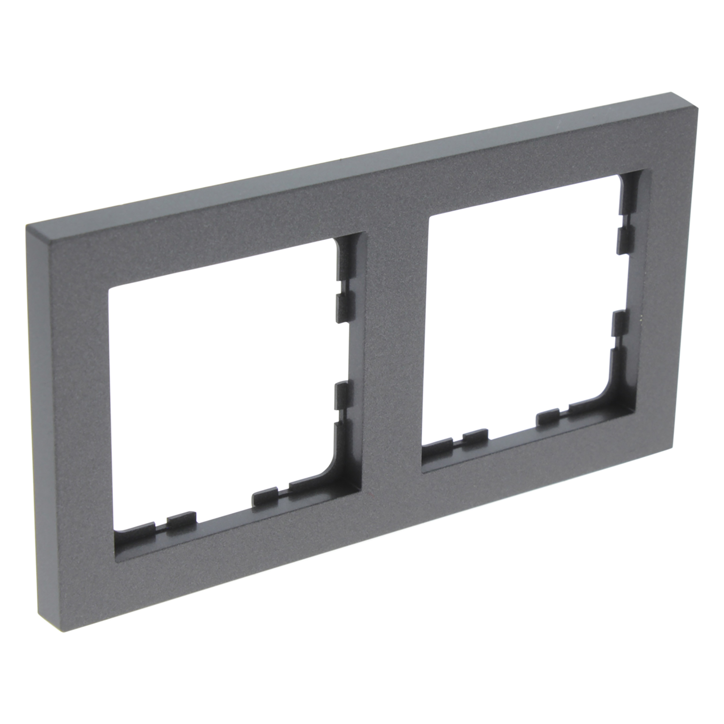 66.097.22 Q-Link S-Line afdekraam 2-voudig - verticaal/horizontaal antraciet 