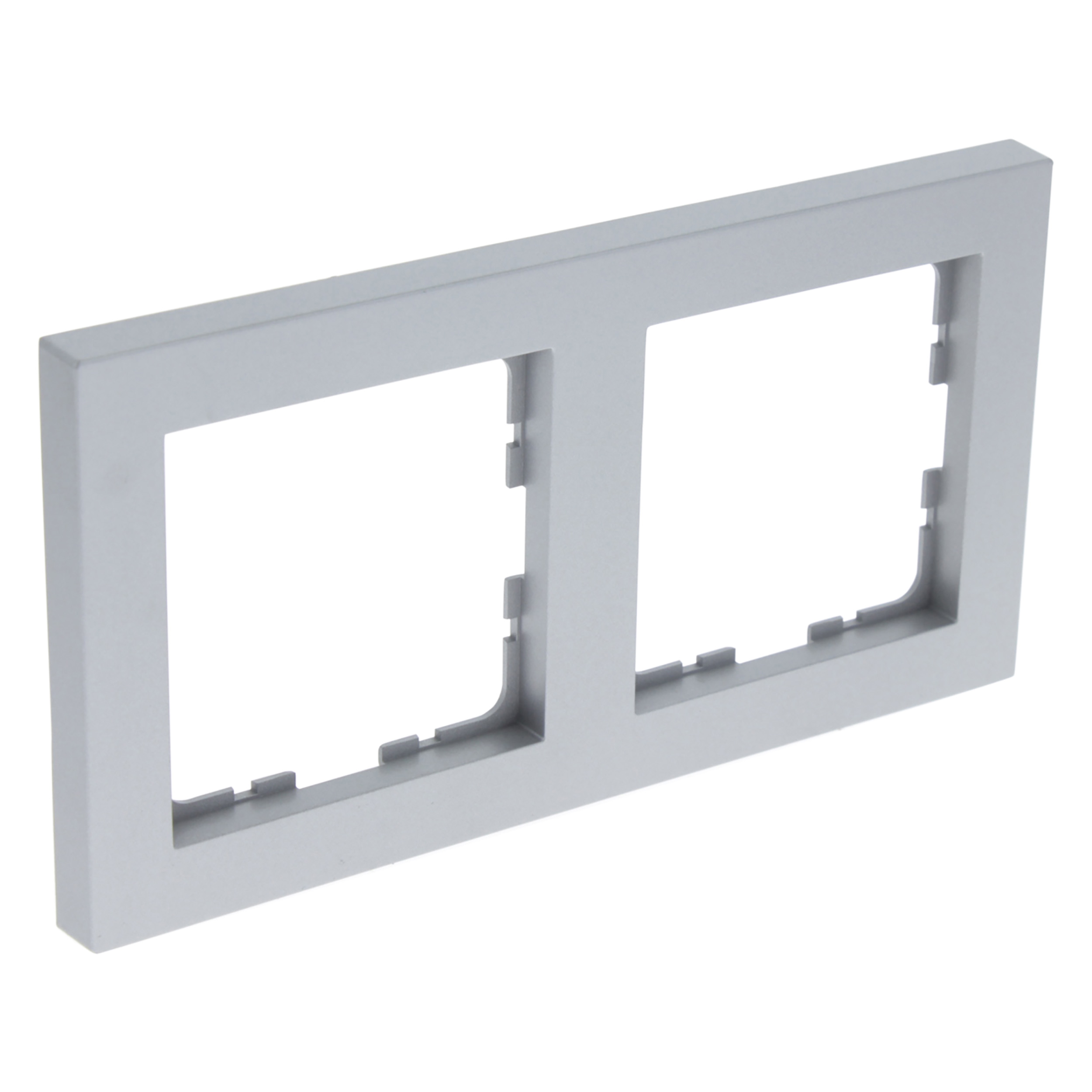 66.098.22 Q-Link S-Line afdekraam 2-voudig - verticaal/horizontaal aluminium 