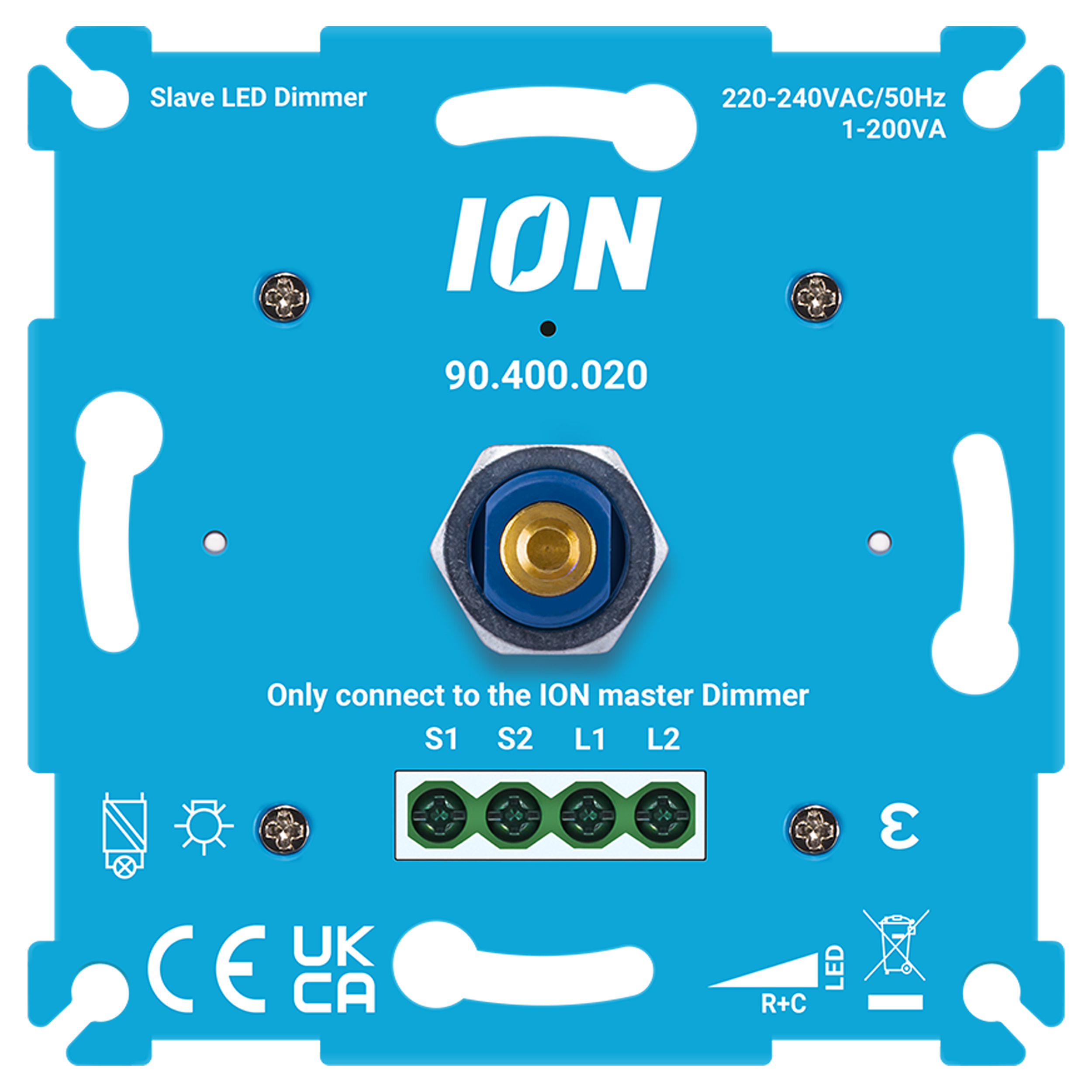 66.099.48 ION Industries  dimmer slave - LED - 0.3-200W - IP20 blauw 