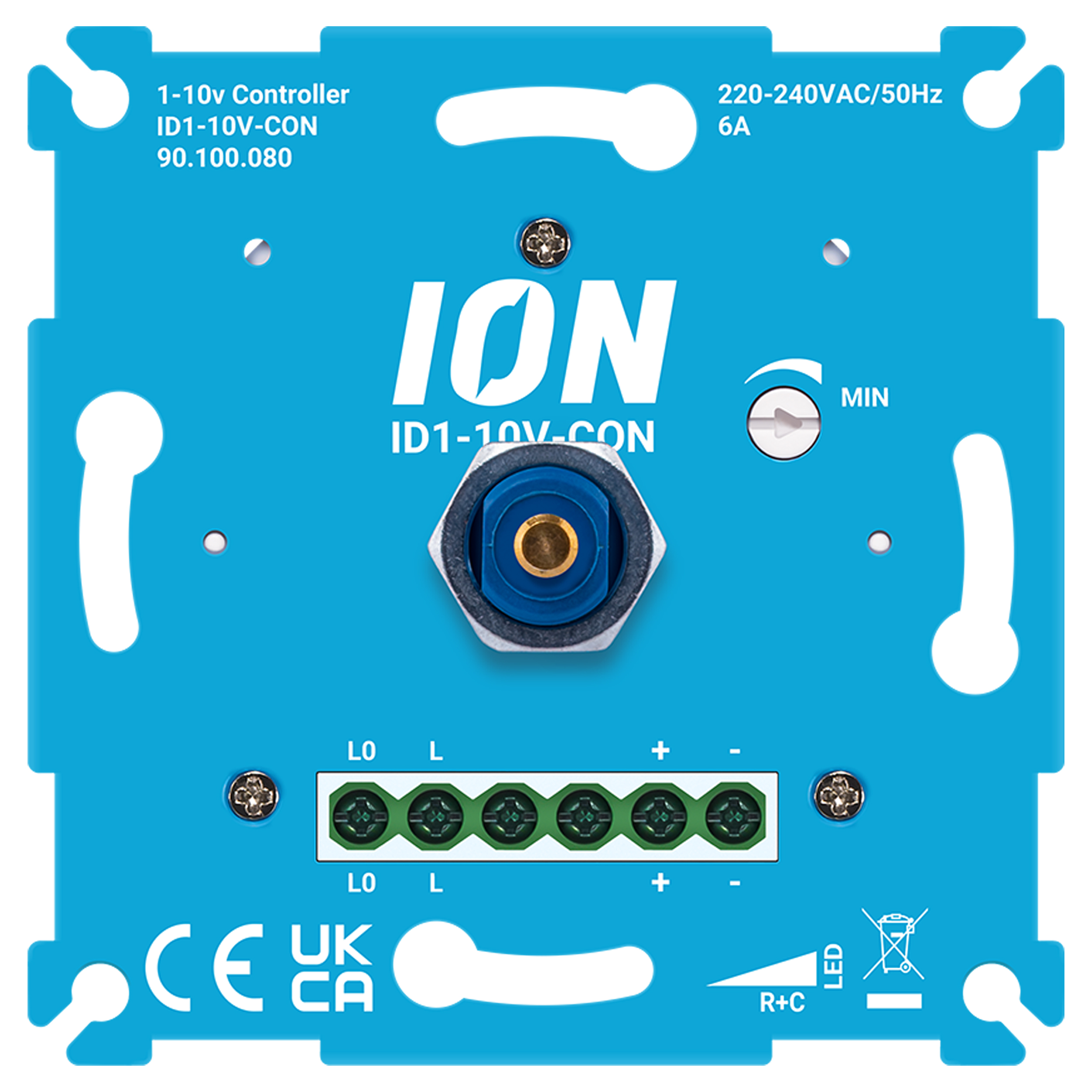 66.099.52 ION Industries  dimmer inbouw - LED - controller - 1-10V - RC element blauw 