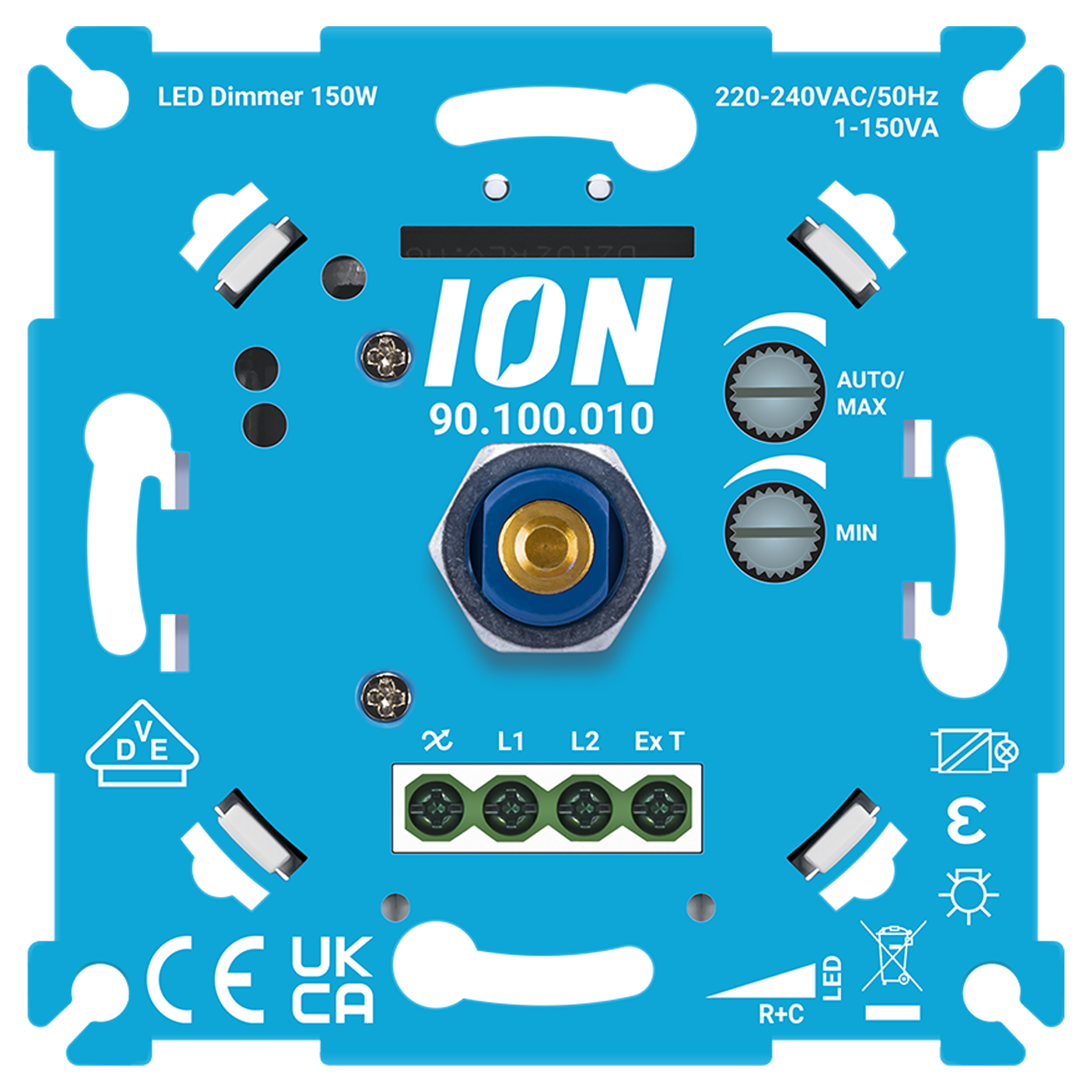66.099.56 ION Industries  dimmer inbouw - LED - 0.3-150W - DWS - RC - element blauw 
