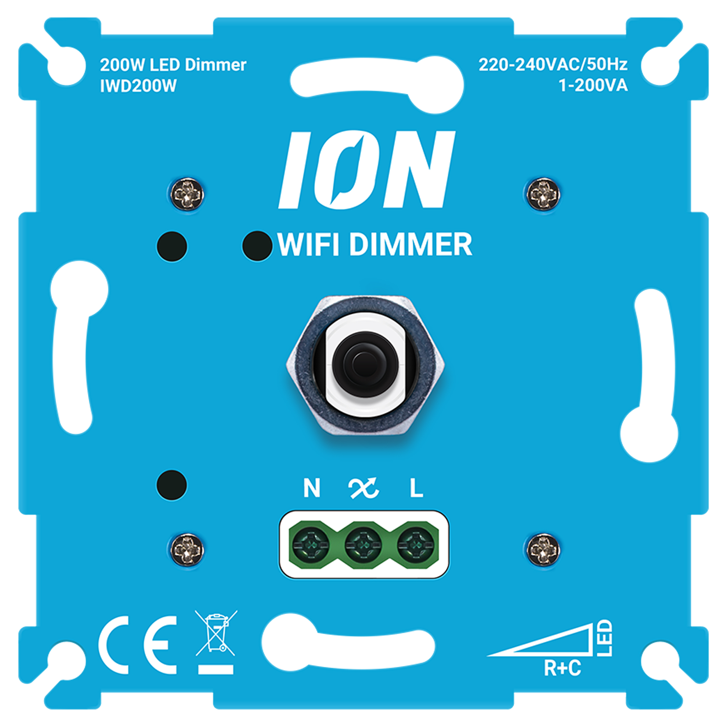 66.099.60 ION Industries  dimmer inbouw - LED - 1-200W - DR - WIFI - RC element blauw 