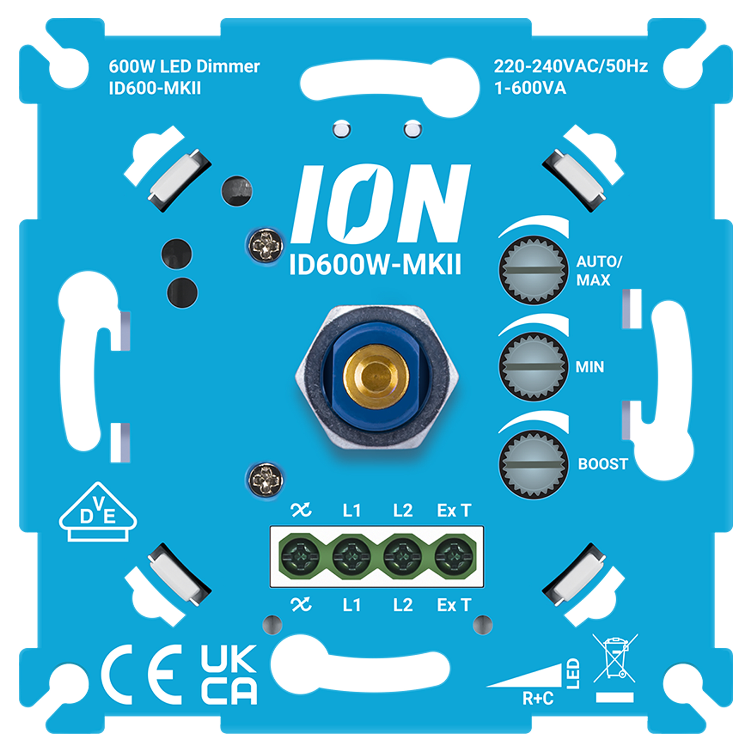 66.099.63 ION Industries  dimmer inbouw - LED - 0.3-600W - element blauw 