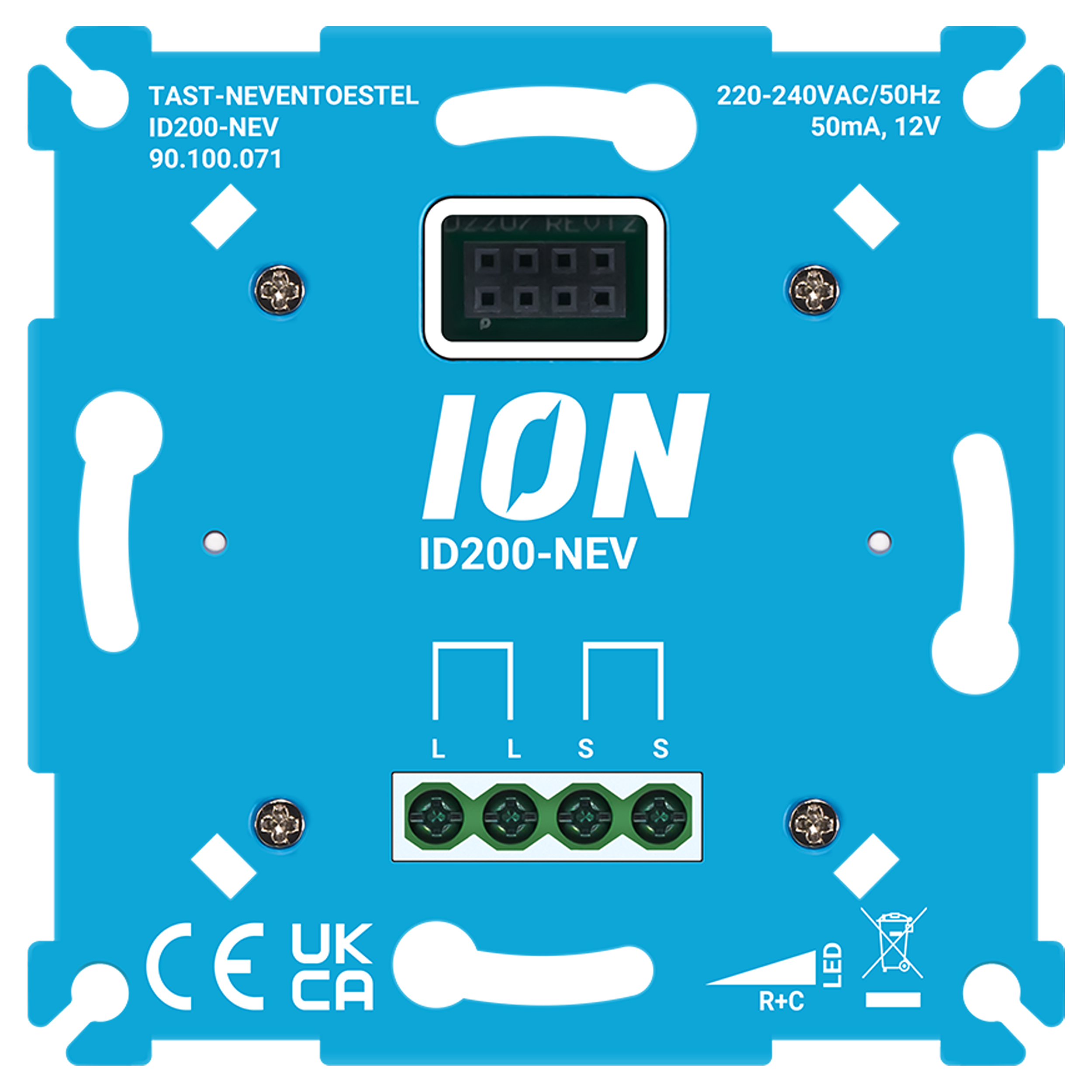 66.099.71 ION Industries  tastdimmer LED - neventoestel blauw 