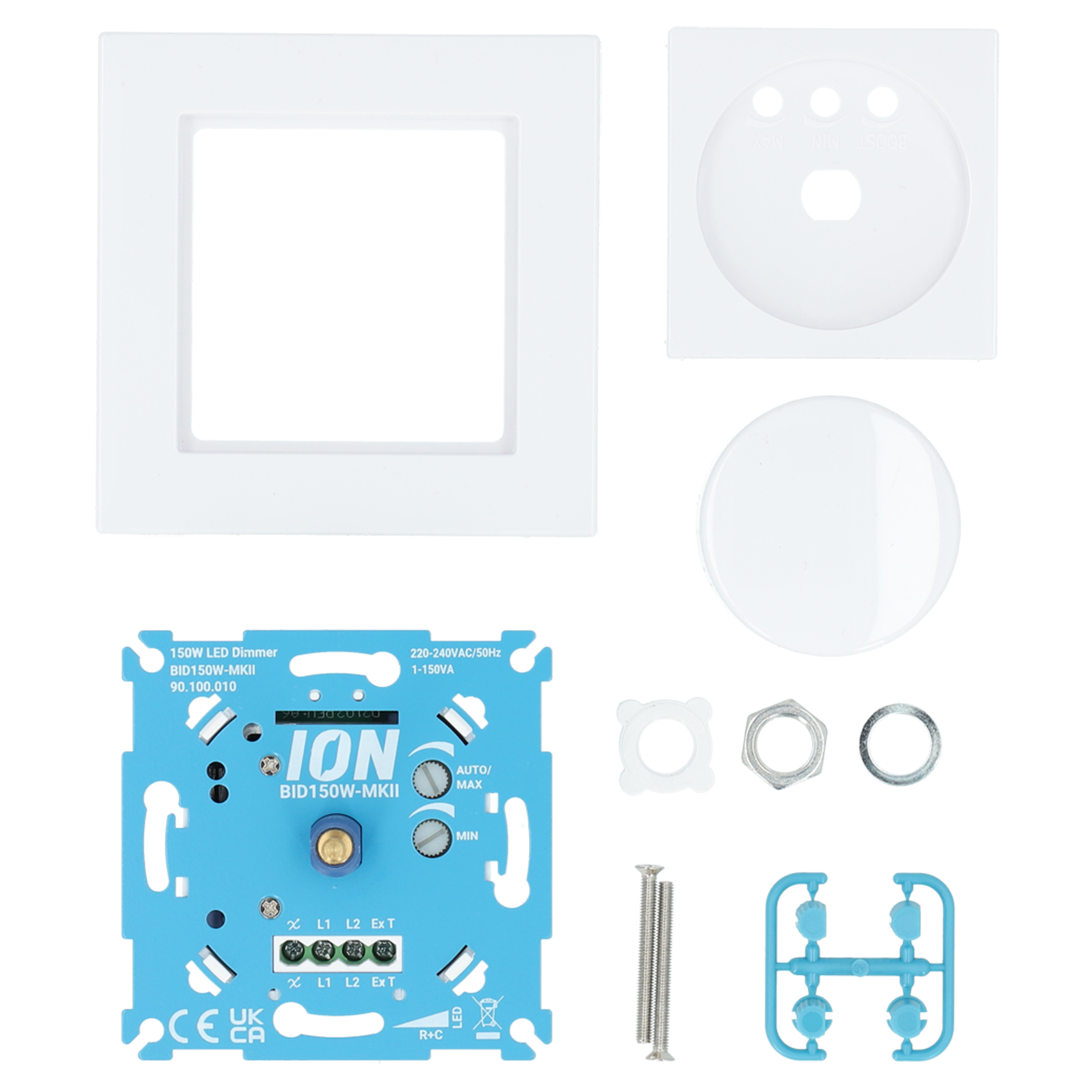66.099.81 Q-Link  dimmer 150W - inclusief afdekplaat polarwit 