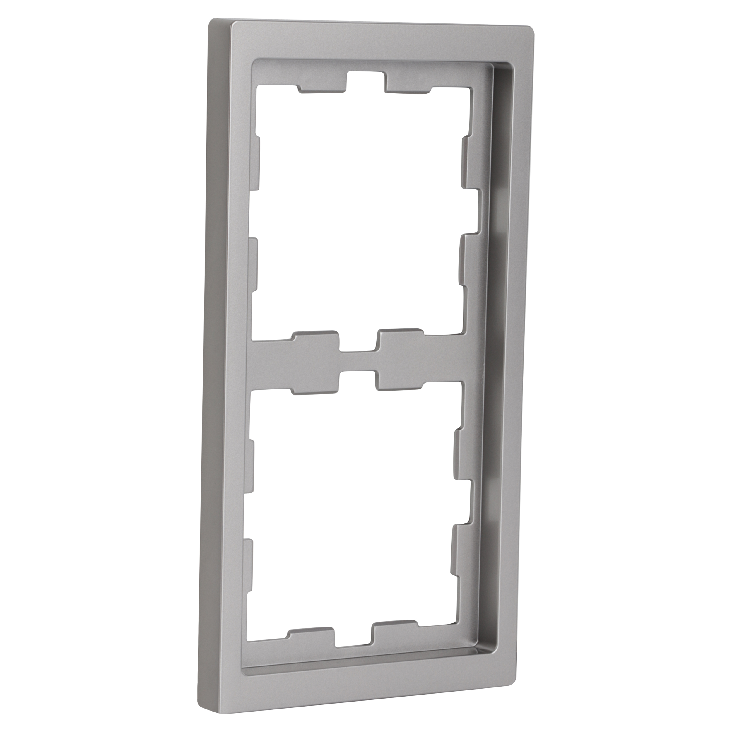 66.103.22 Merten System D afdekraam inbouw - 2-voudig RVS kleur 163 x 90 x 12 mm