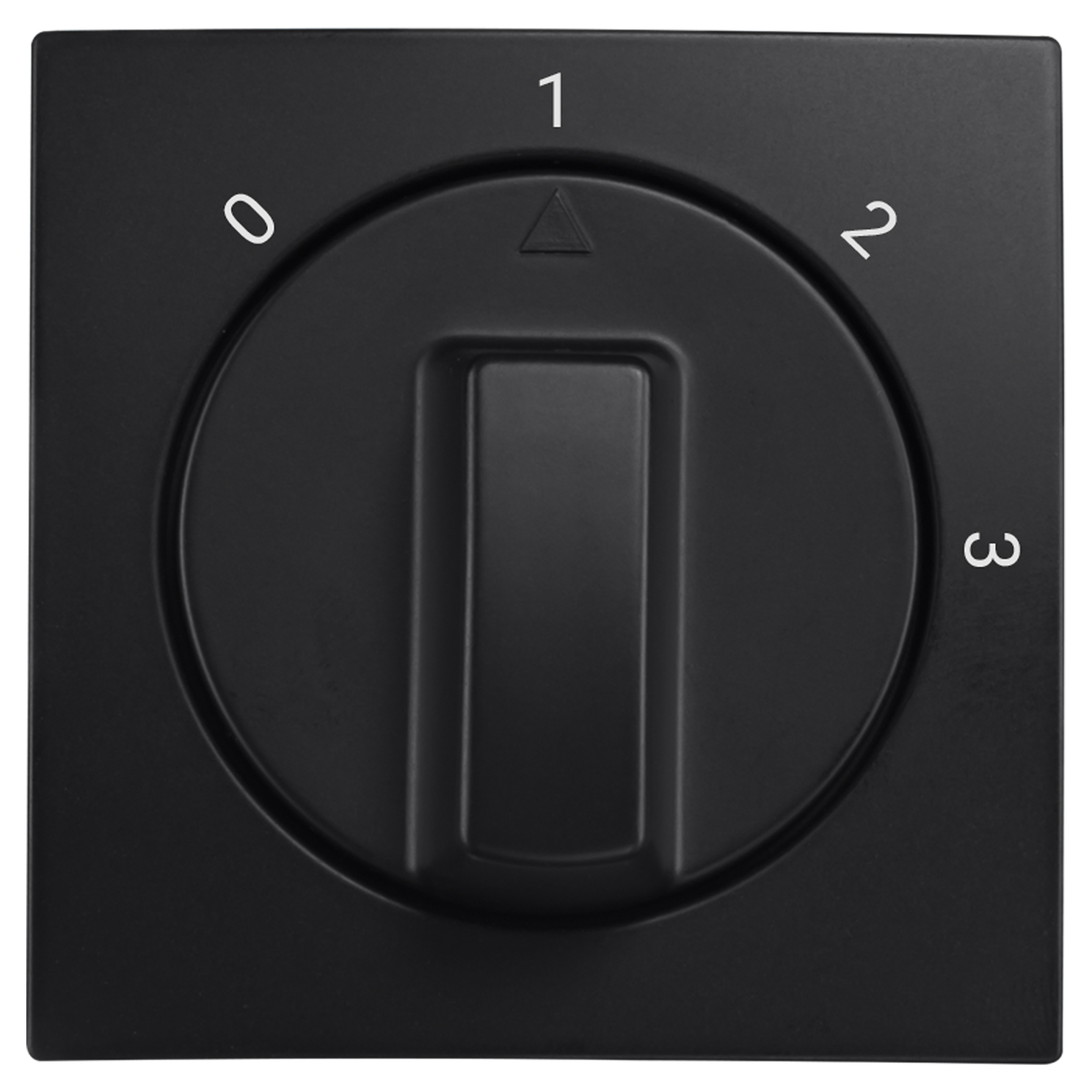 66.117.12 ION Industries E1 centraalplaat met knop - 3 standen mat zwart 55 x 55 mm