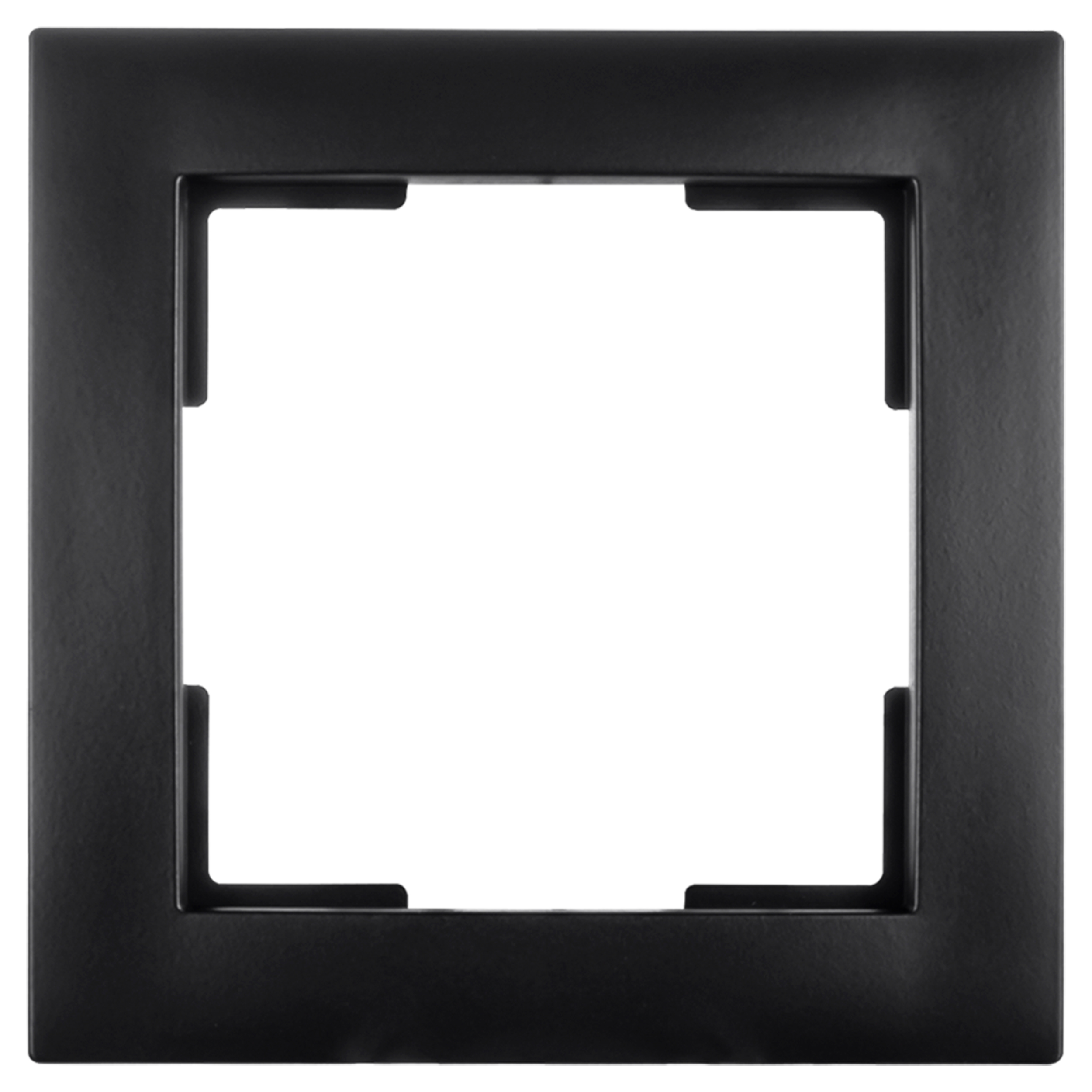 66.117.21 ION Industries E1 afdekraam 1-voudig - verticaal/horizontaal mat zwart 80 x 80 x 11 mm