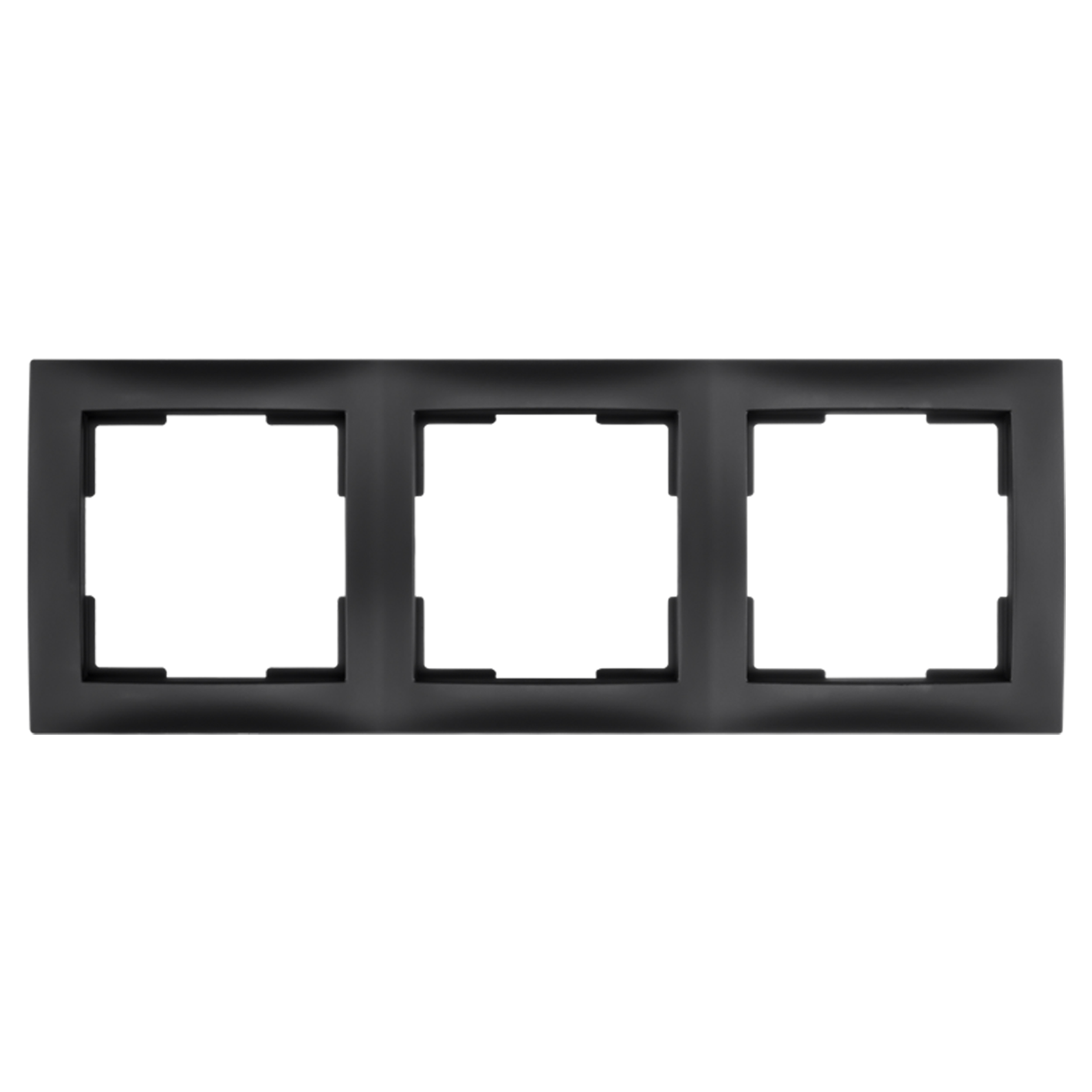 66.117.24 ION Industries E1 afdekraam 3-voudig - verticaal/horizontaal mat zwart 224 x 80 x 11 mm