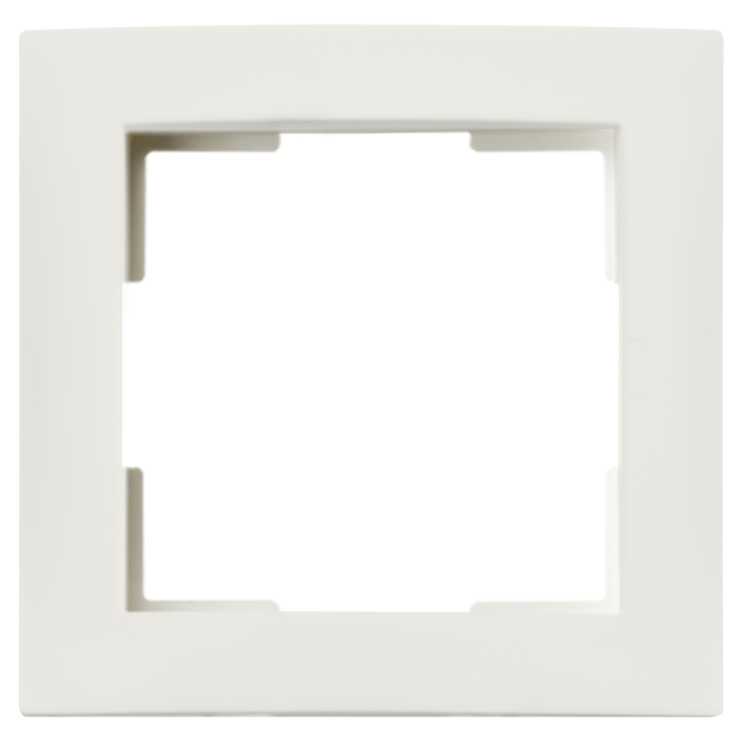 66.119.21 ION Industries E1 afdekraam 1-voudig - verticaal/horizontaal mat alpin wit 80 x 80 x 11 mm