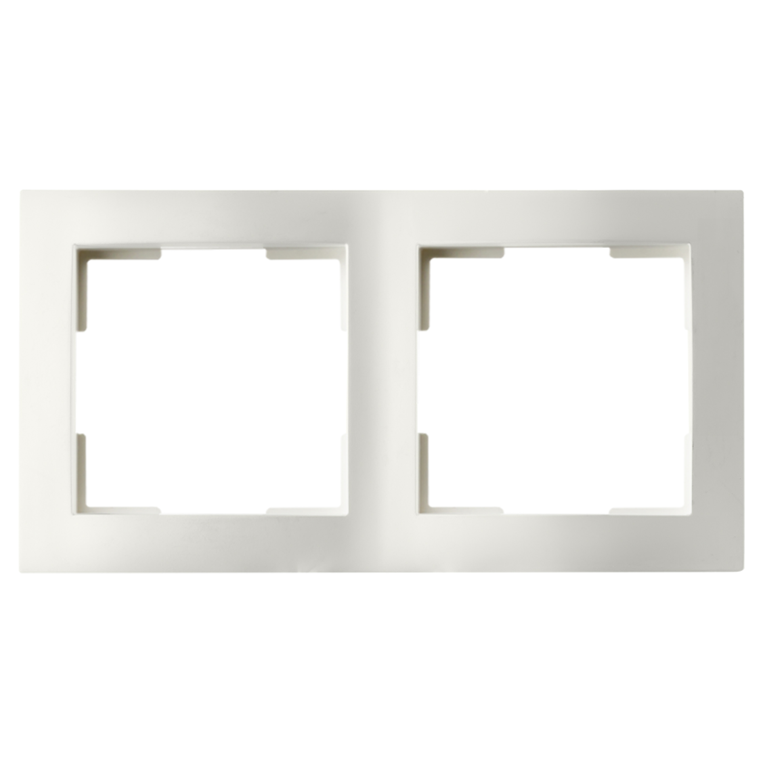 66.119.22 ION Industries E1 afdekraam 2-voudig - verticaal/horizontaal mat alpin wit 153 x 80 x 11 mm