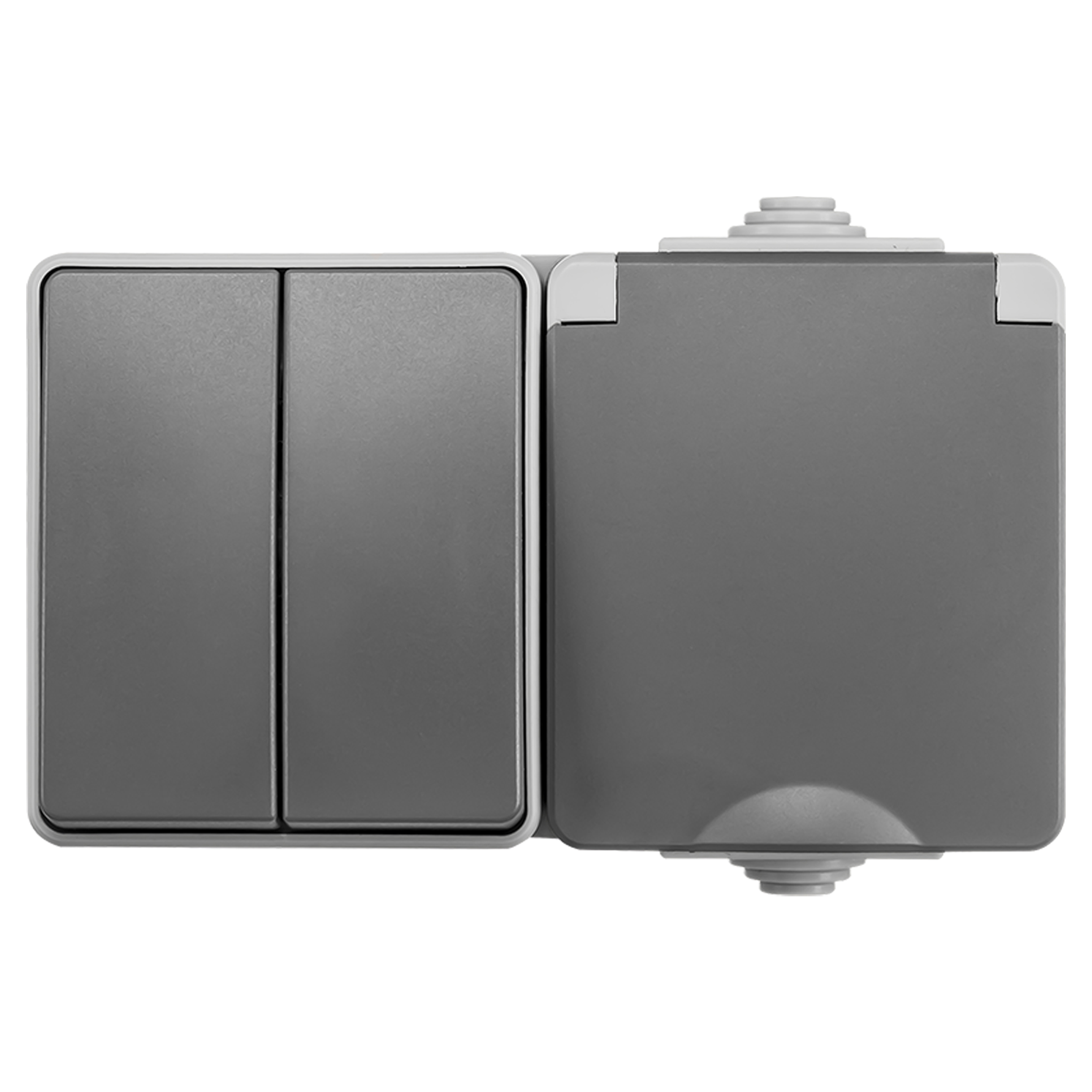 66.944.72 ION industries  combinatie spatwaterdicht - opbouw - serie - randaarde - IP55 grijs 