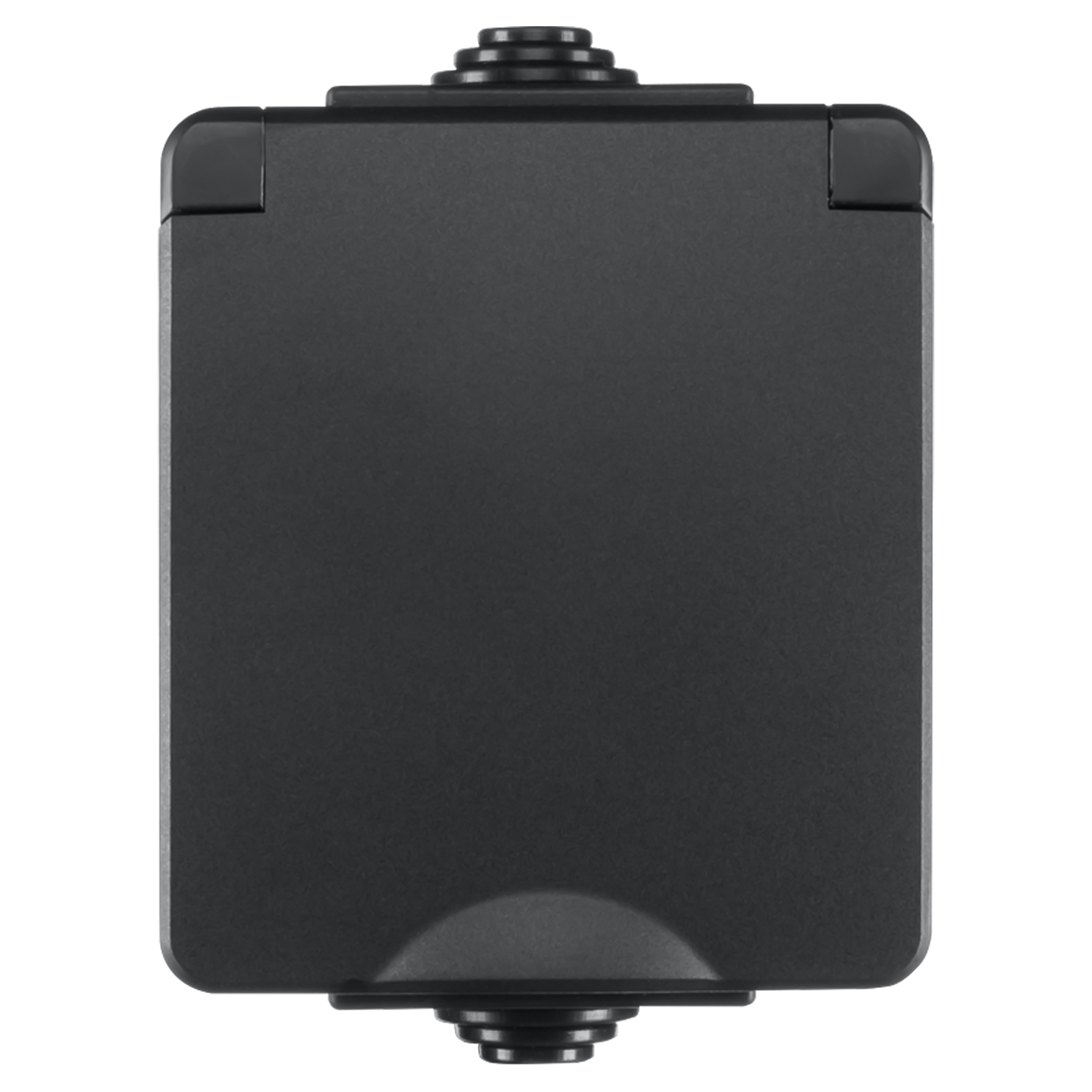 66.946.42 ION industries  contactdoos spatwaterdicht - opbouw - 1-voudig - randaarde - IP55 mat zwart 