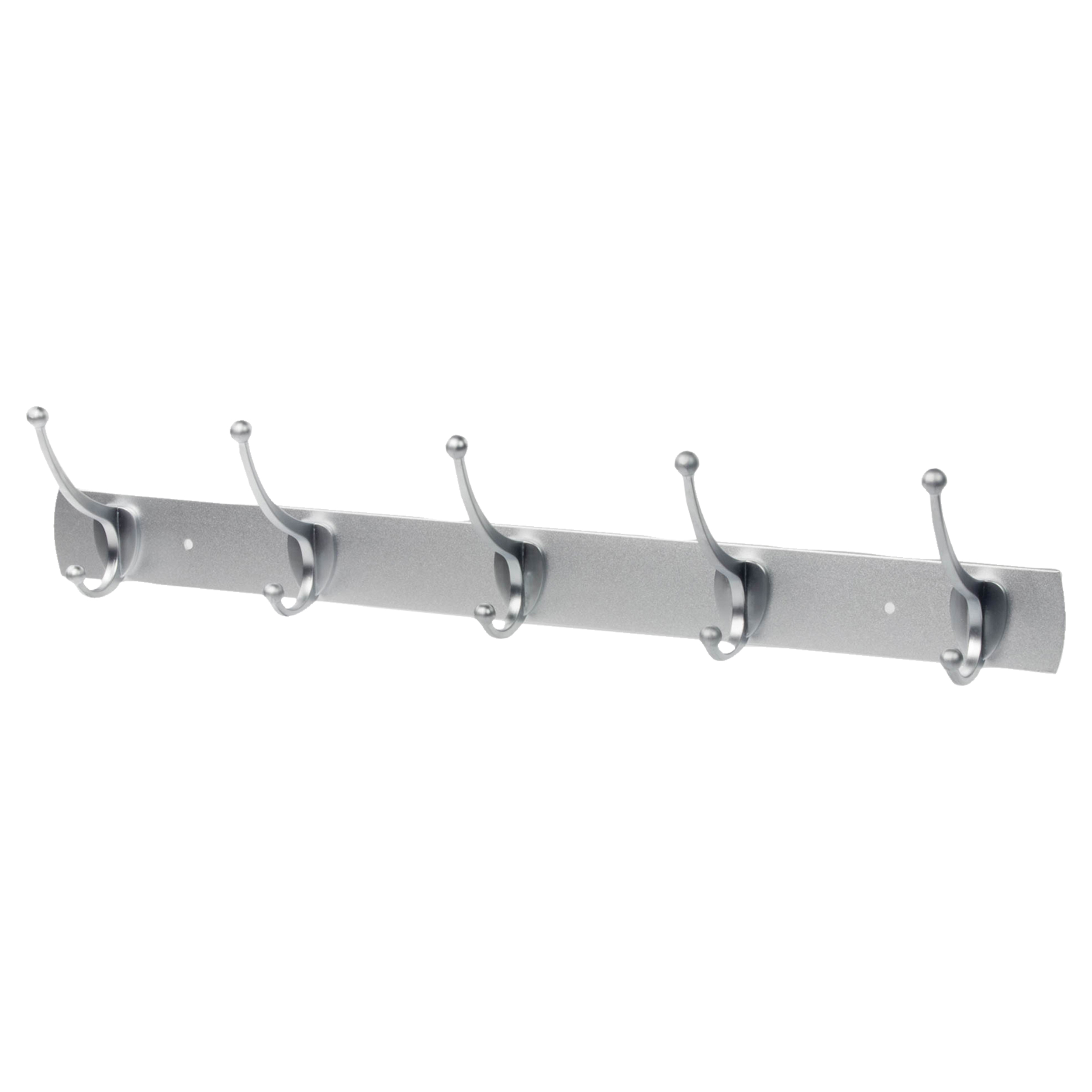 80.102.14 Starx  kapstokgarnituur 5-voudig - hoed-jashaak aluminium F1 560 x 50 mm