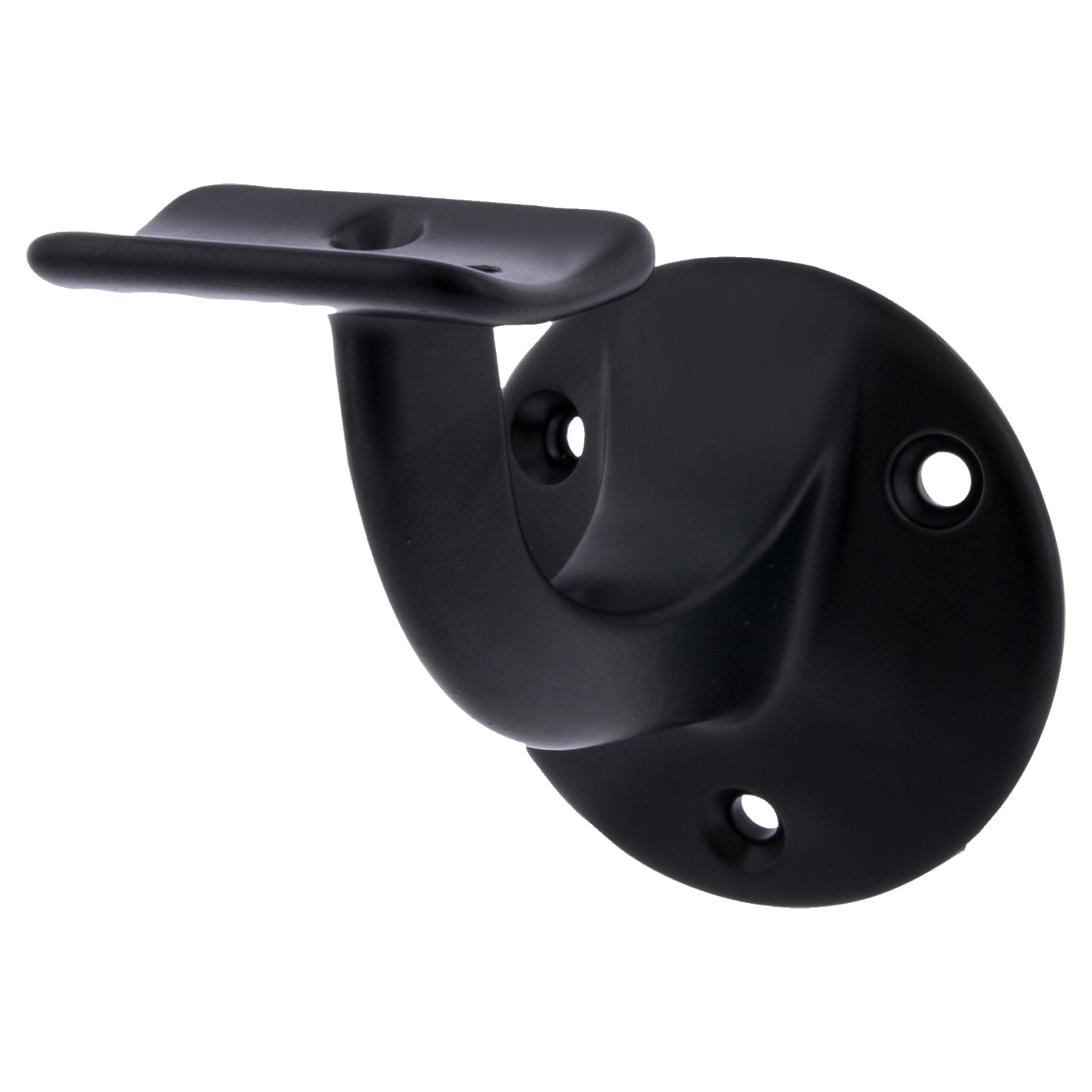 80.601.13 Starx  leuninghouder opschroevend - aluminium geanodiseerd zwart  65 mm