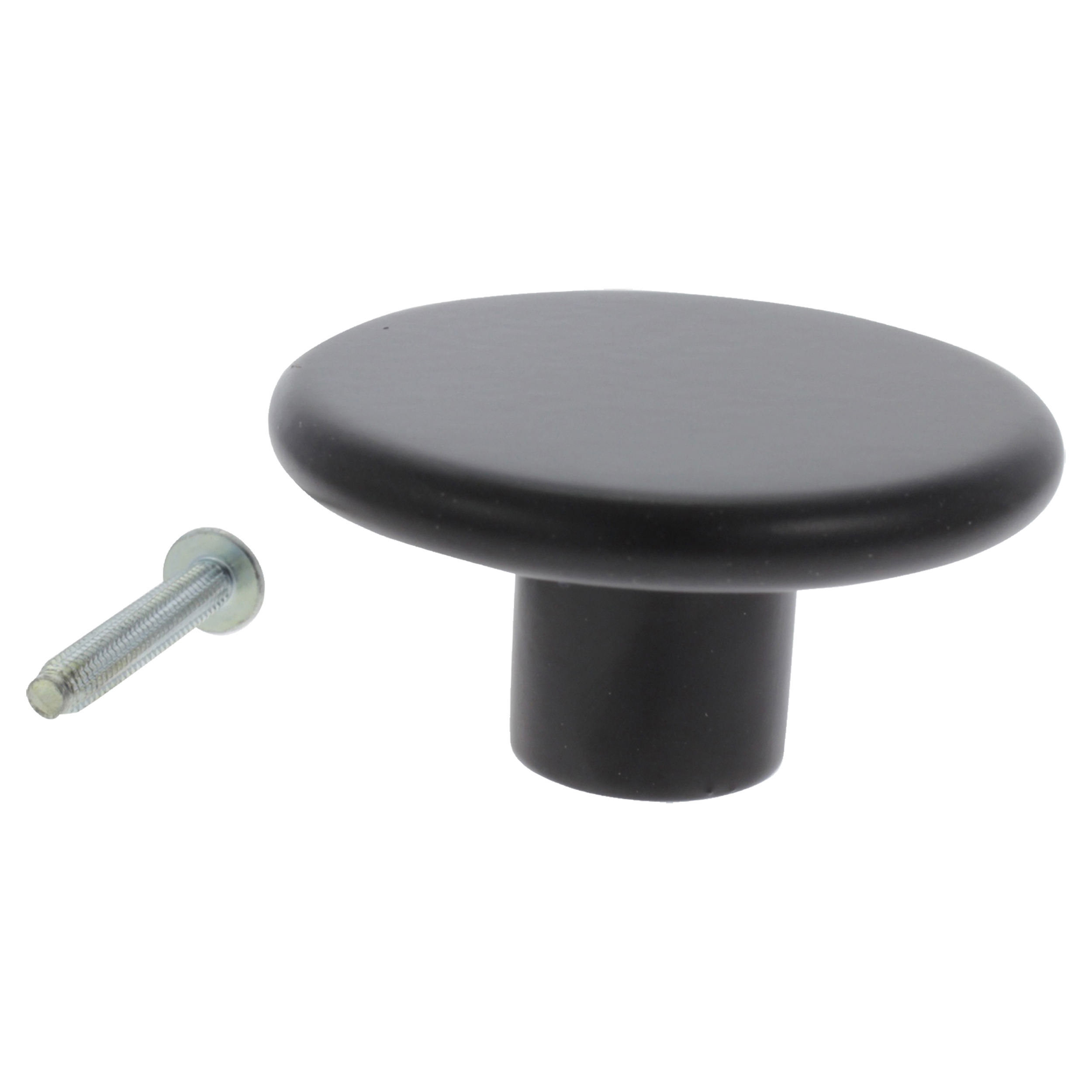 80.601.25 Starx  meubelknop rond - XL - 50 mm - aluminium-zwart