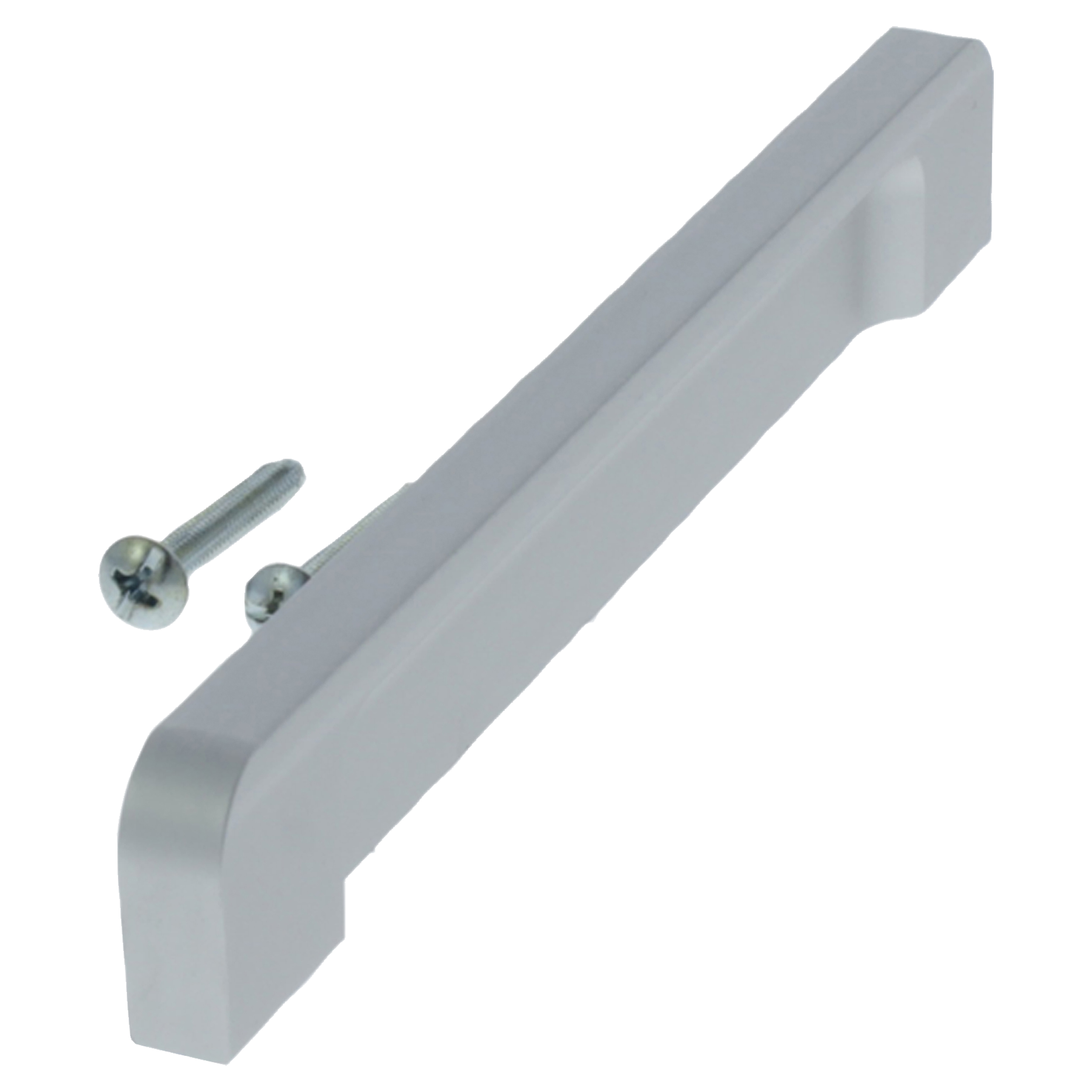 80.601.42 Starx  meubelgreep plat - afgerond aluminium 128 mm