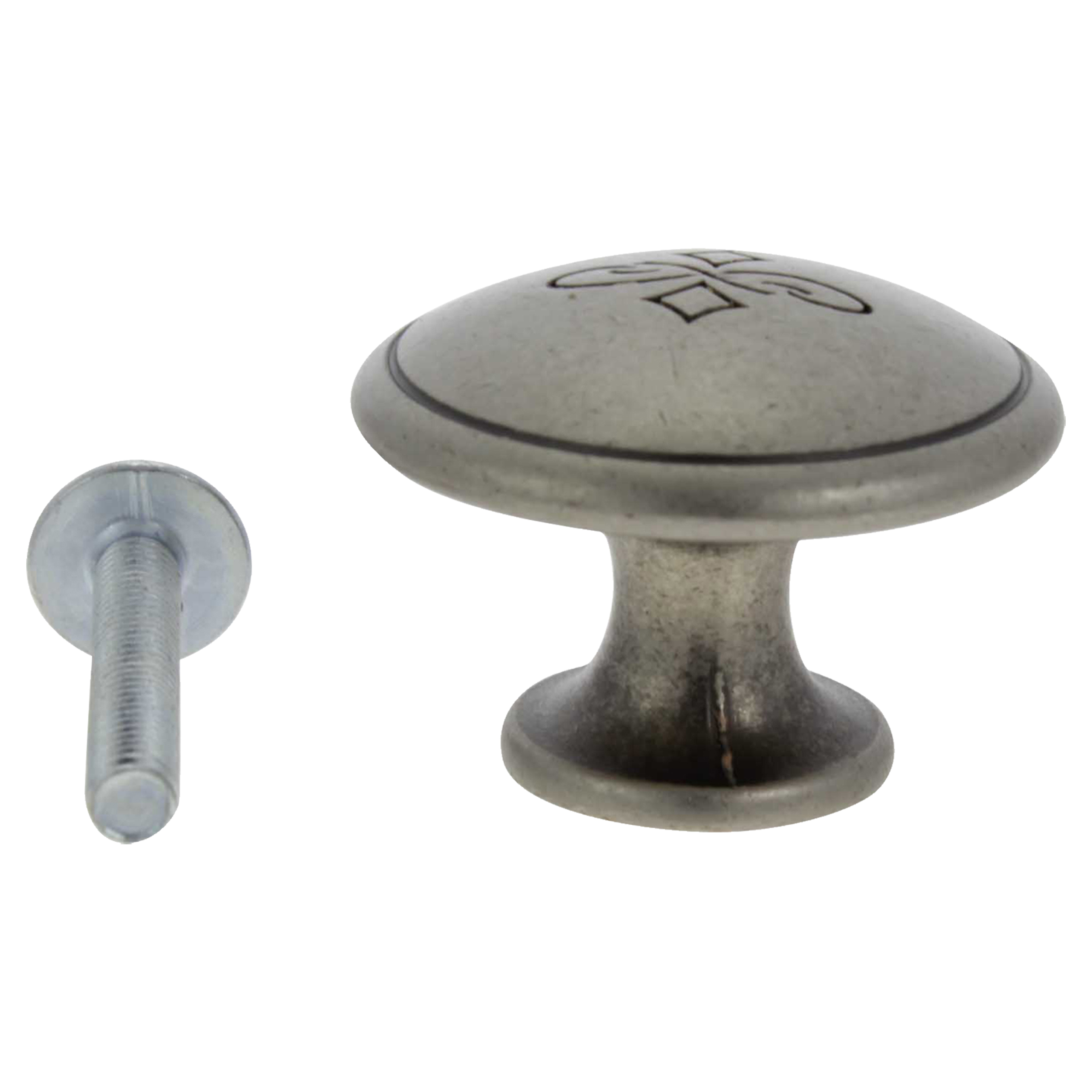 80.601.52 Starx  knop bloem grijs 30 mm