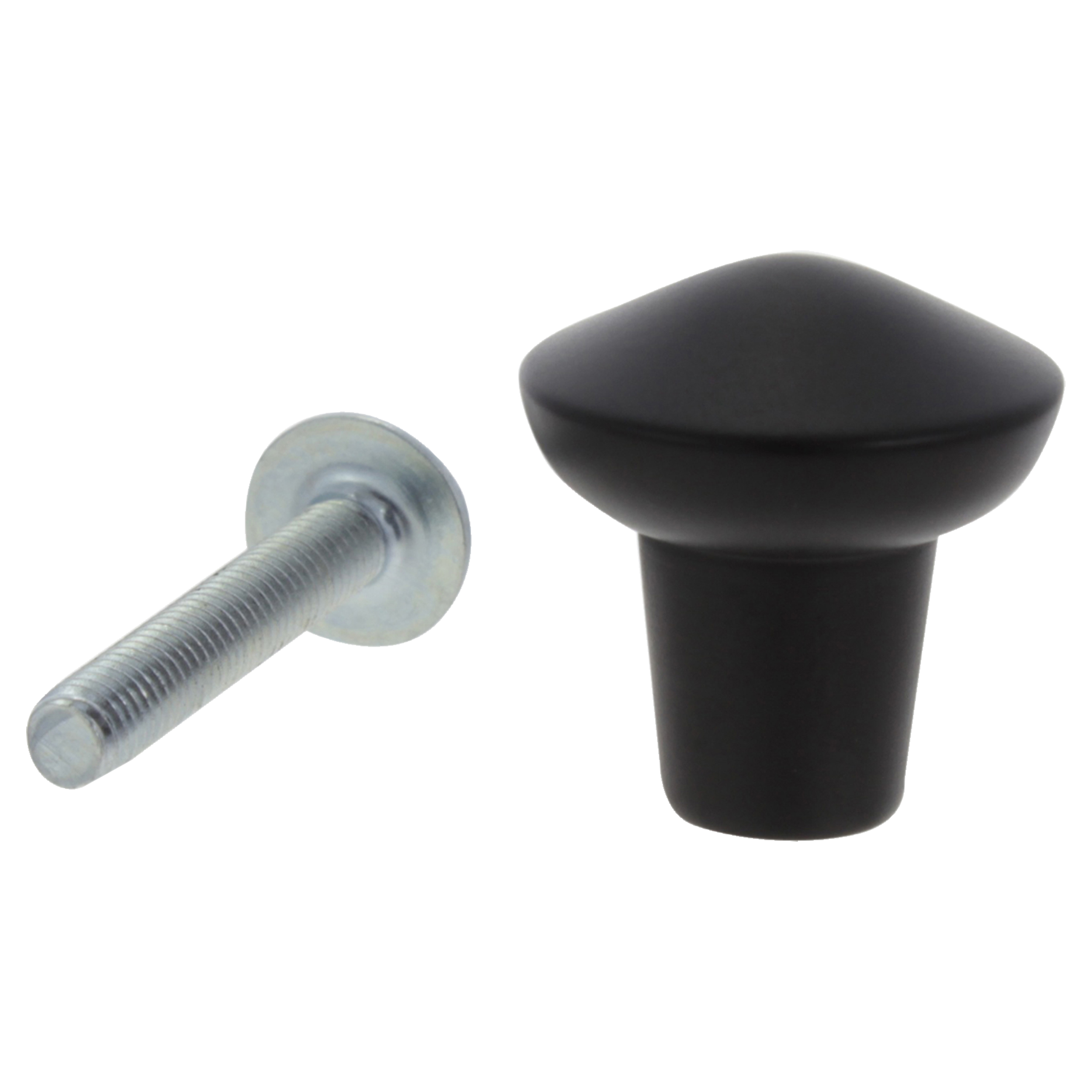 80.601.55 Starx  knop punt - rond zwart 20 mm