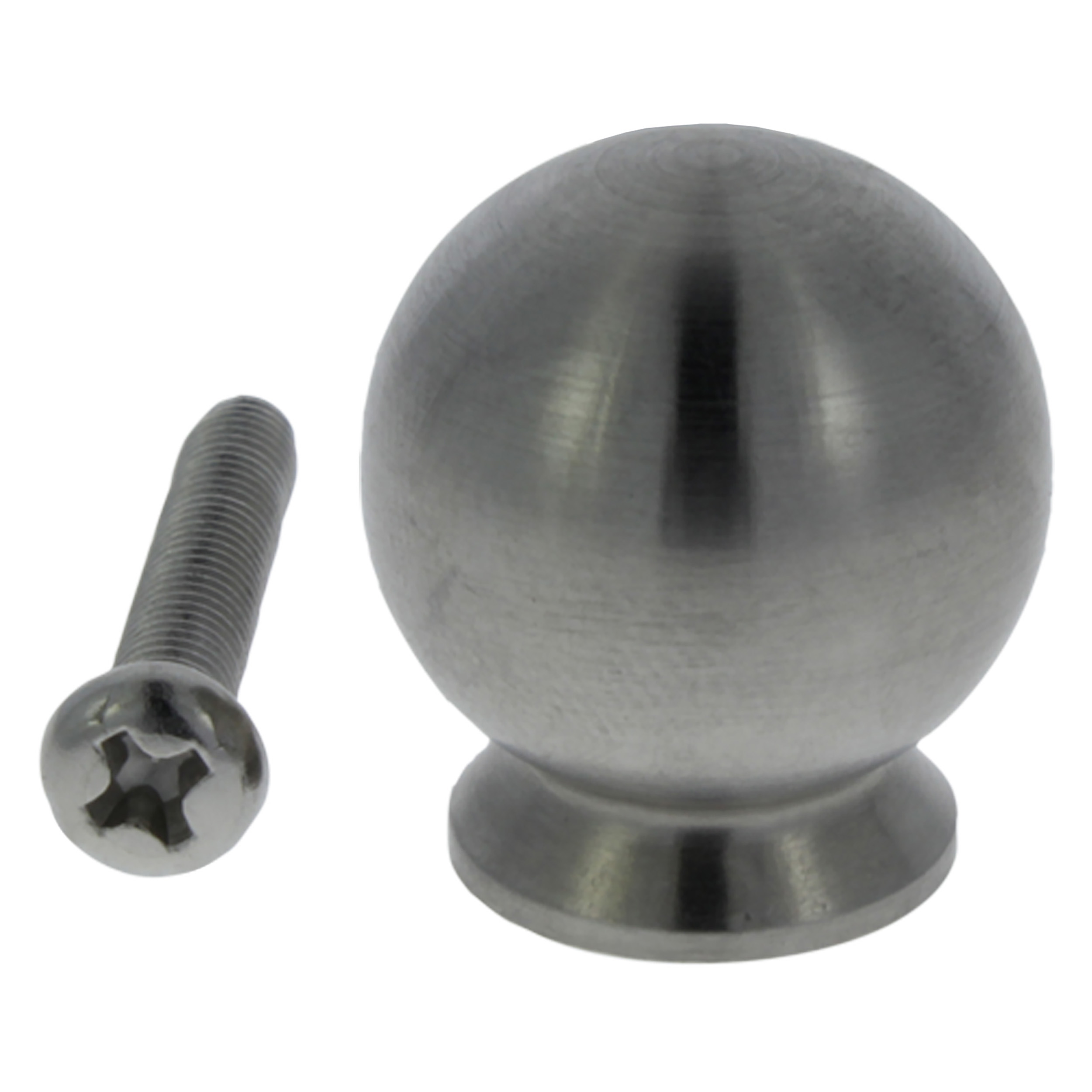 80.601.60 Starx  knop bolrond RVS Achterplaat Ø20 mm