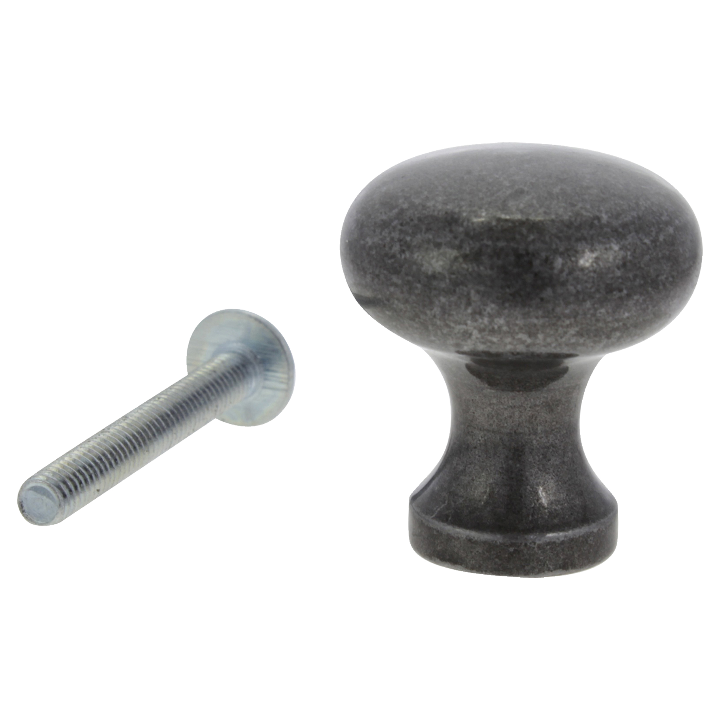 80.601.65 Starx  knop smeedijzer - paddenstoel grijs 25 mm