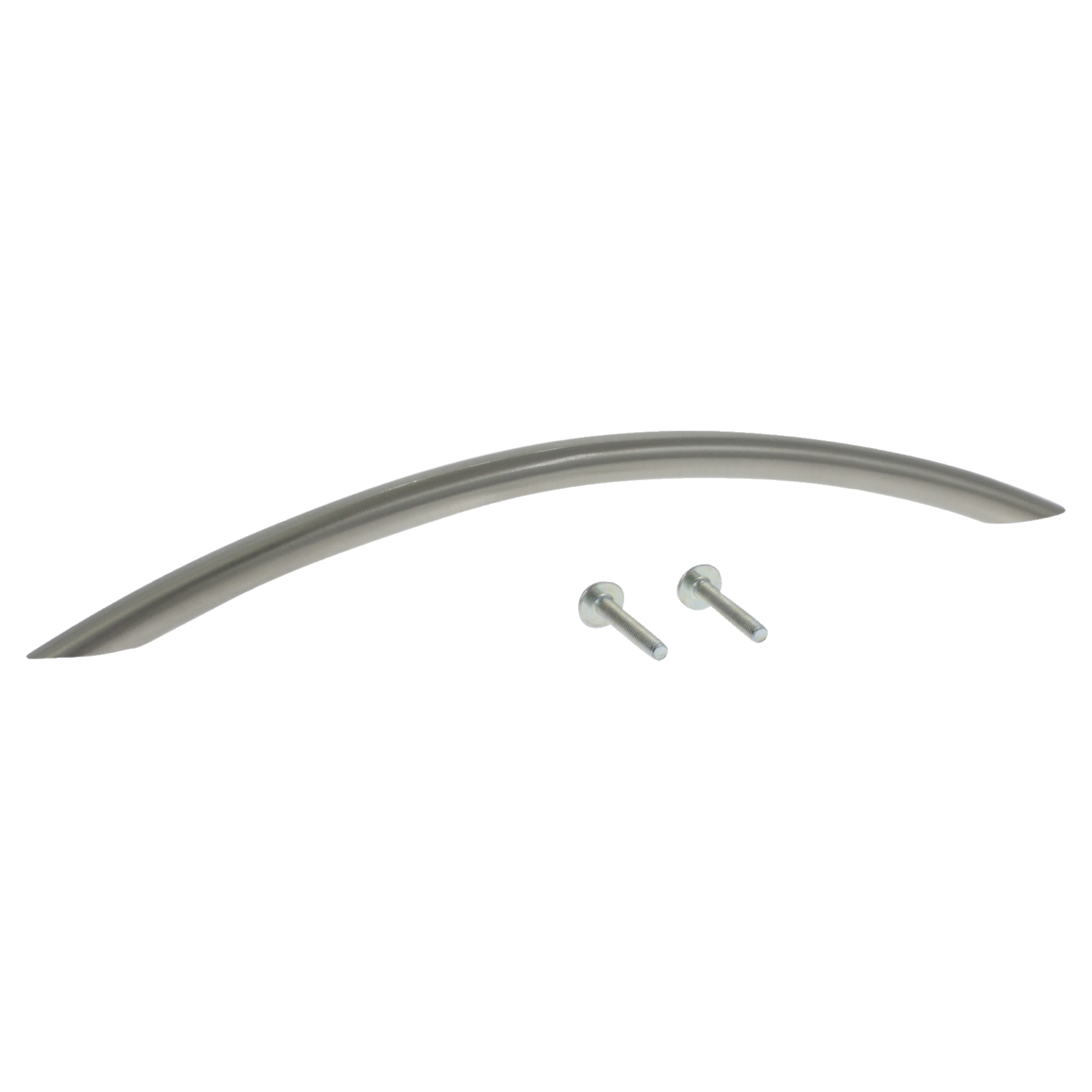 80.601.75 Starx  booggreep rond - gebogen mat nikkel 192 mm