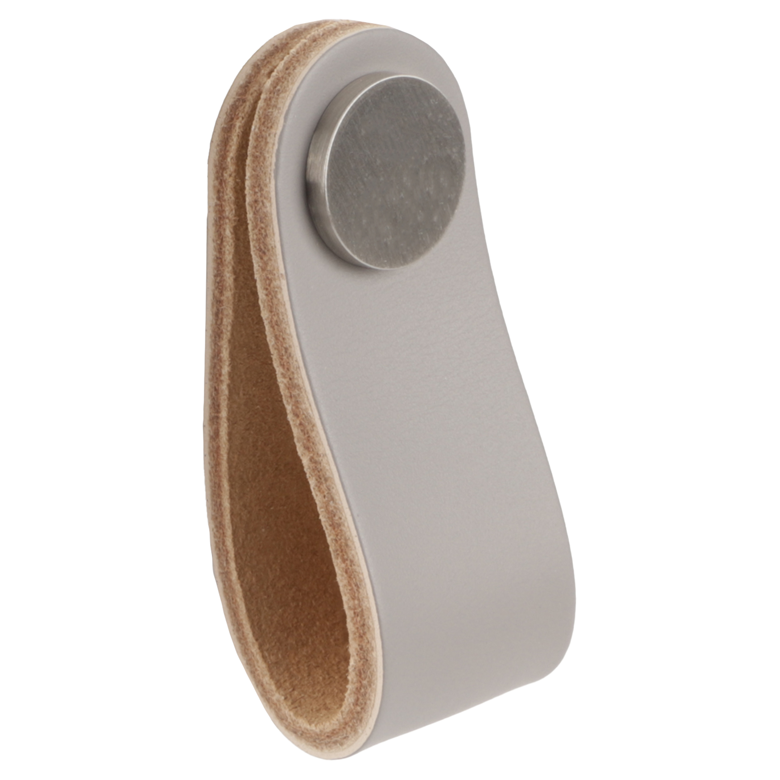 80.602.54 Starx  knop leer gun metal 60 x 25 mm