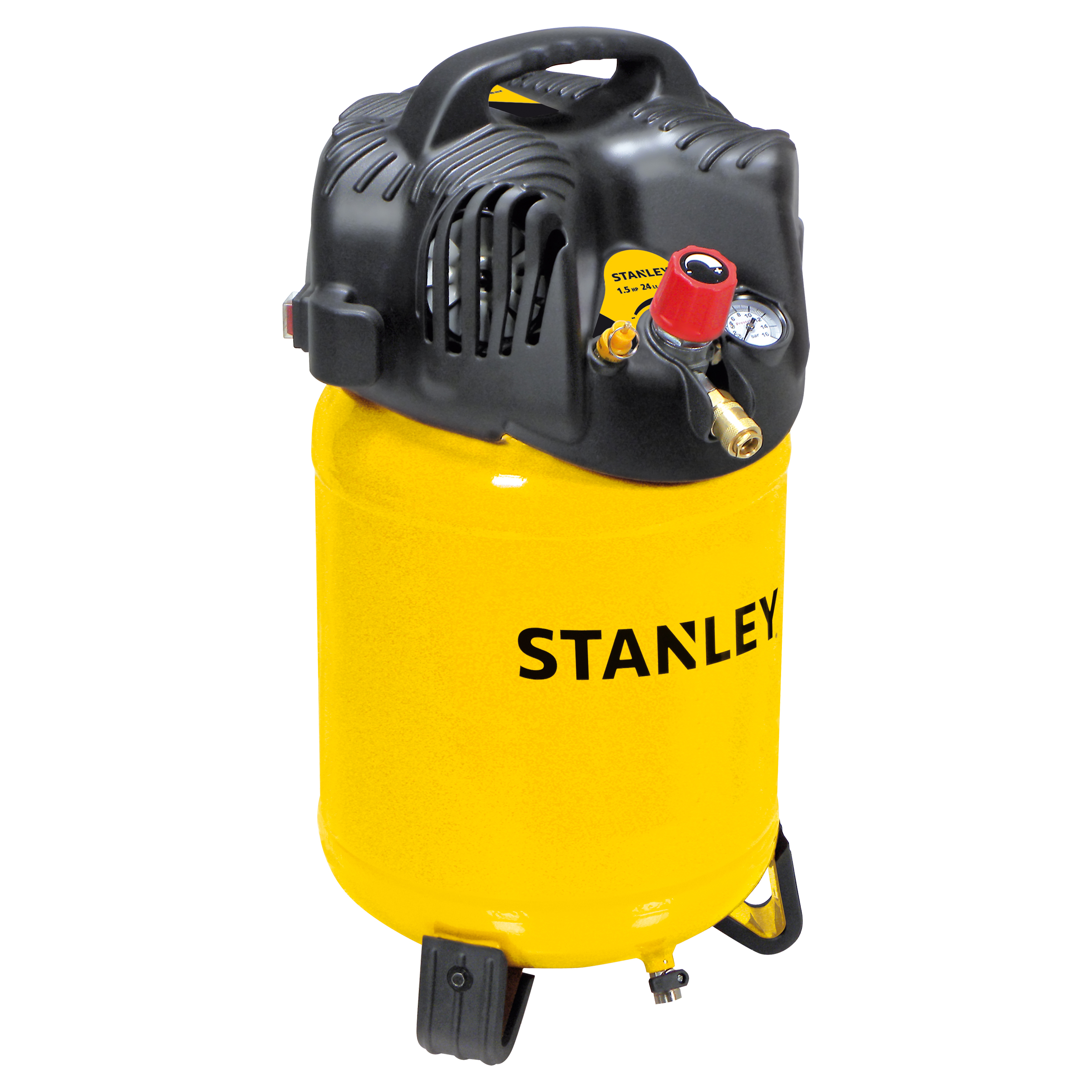 83.200.09 Stanley  compressor 10 Bar - 24L - olievrij - D200/10/24V geel/zwart 