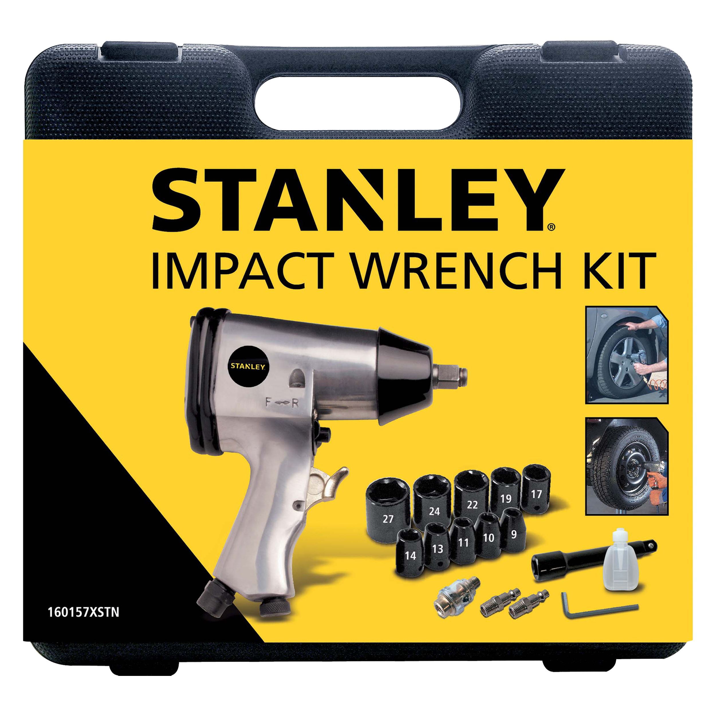 83.300.03 Stanley  slagmoer set pneumatisch - 17-delig - 160157XSTN  