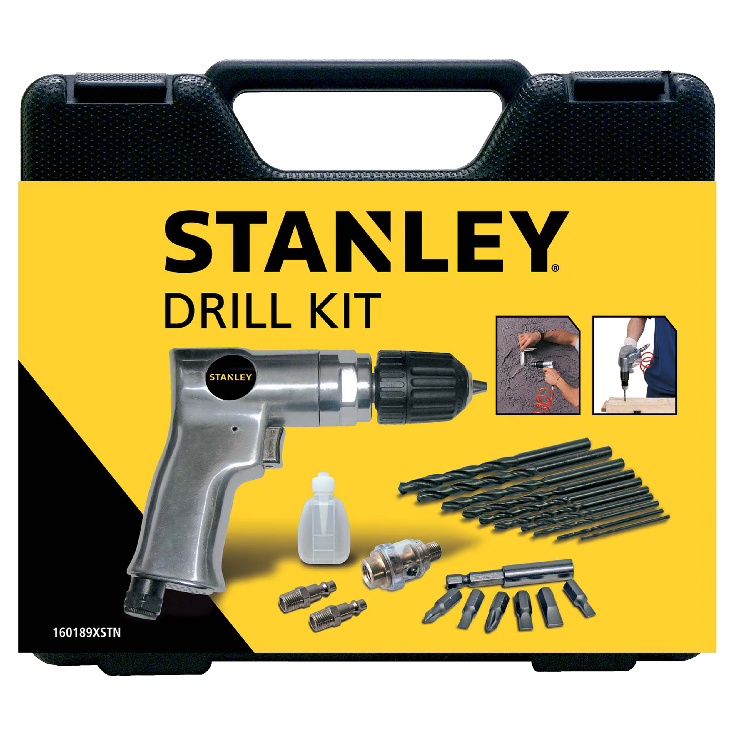 83.300.07 Stanley  schroefboormachine set pneumatisch - 17-delig - 160189XSTN  