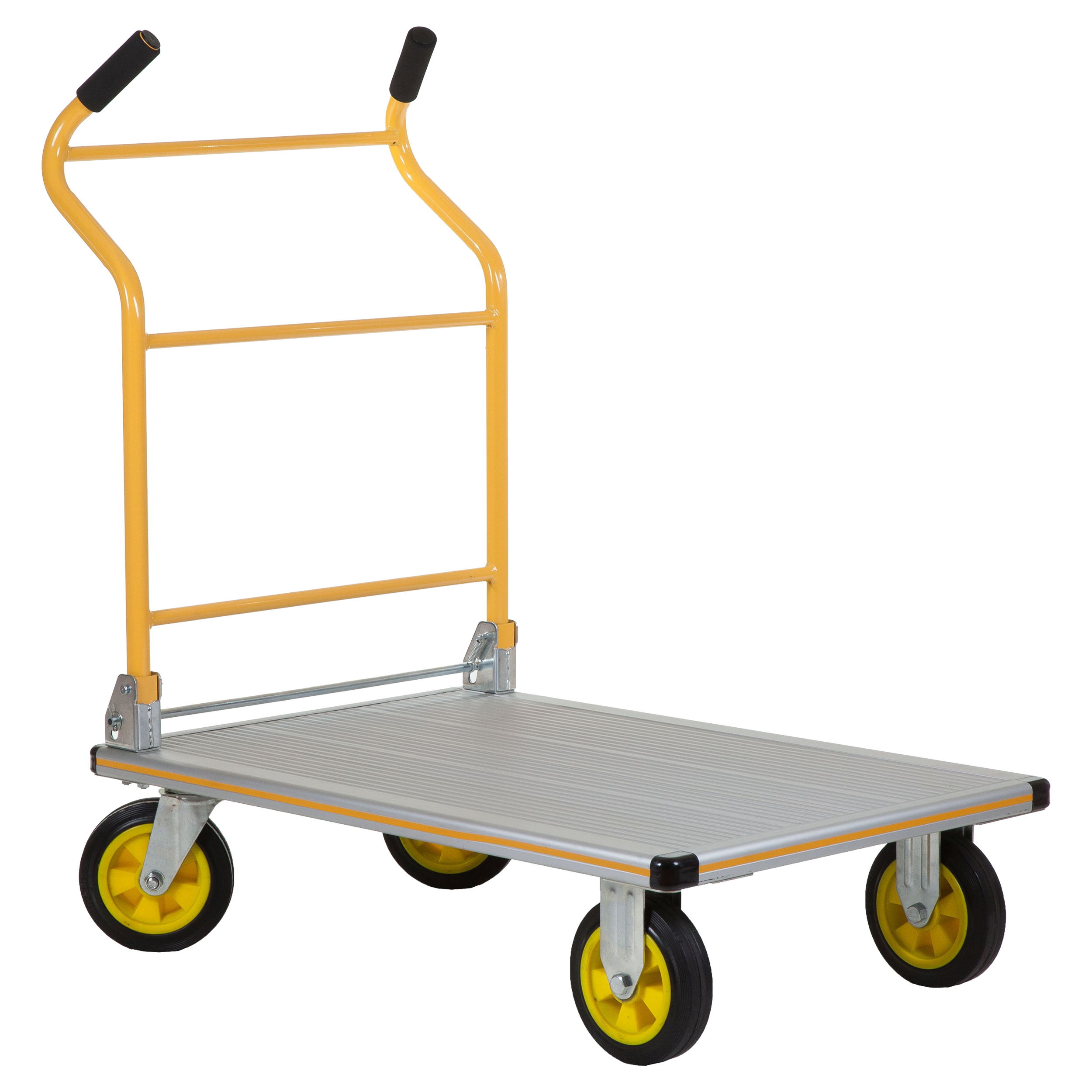 83.500.06 Stanley  platformwagen vouwbaar - aluminium - 350 kg - SXWT-PC512 geel/grijs 90 x 61 x 101 cm