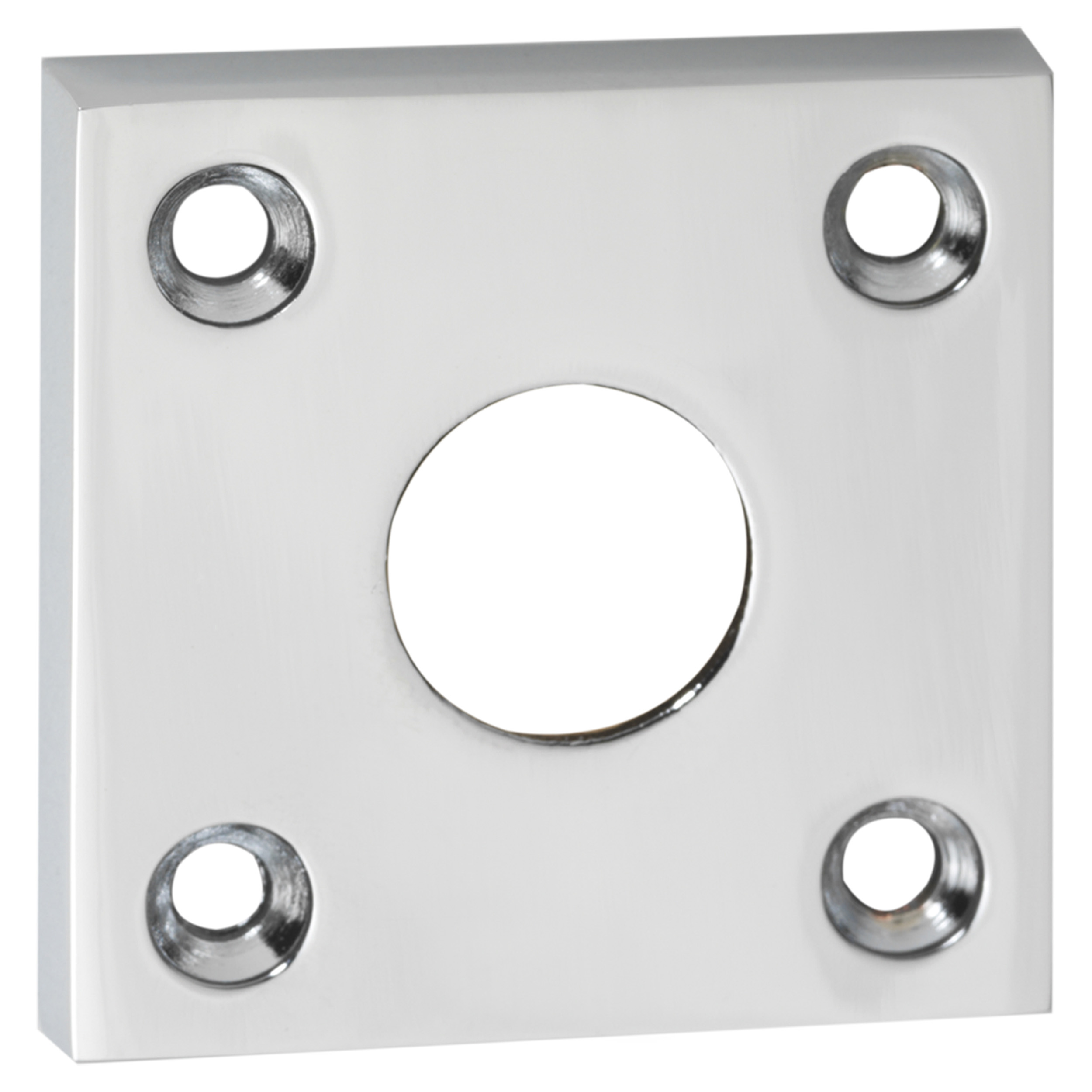 86.003.09 Impresso  rozet krukgat - vierkant chroom Ø43 x 6 mm