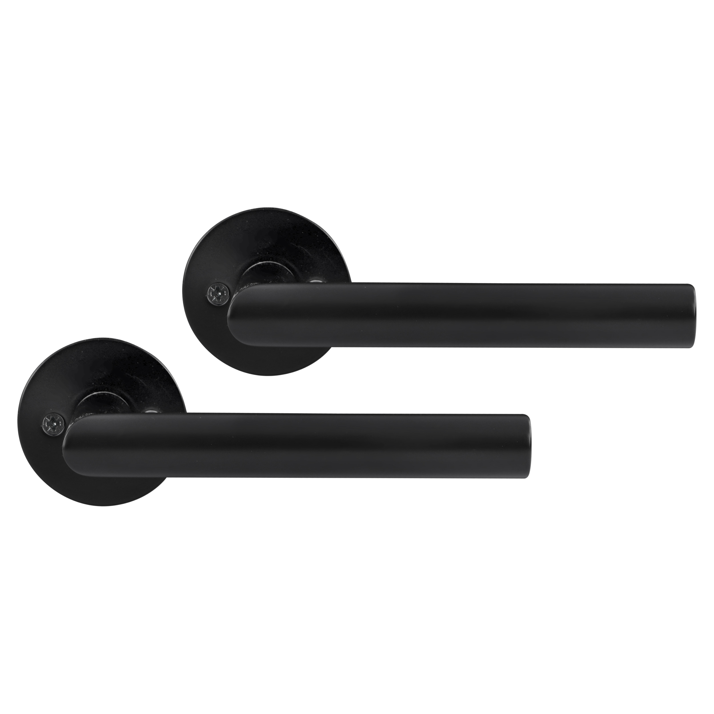 86.020.17 Differnz Amsterdam deurkruk rond rozet - blind - slim zwart 