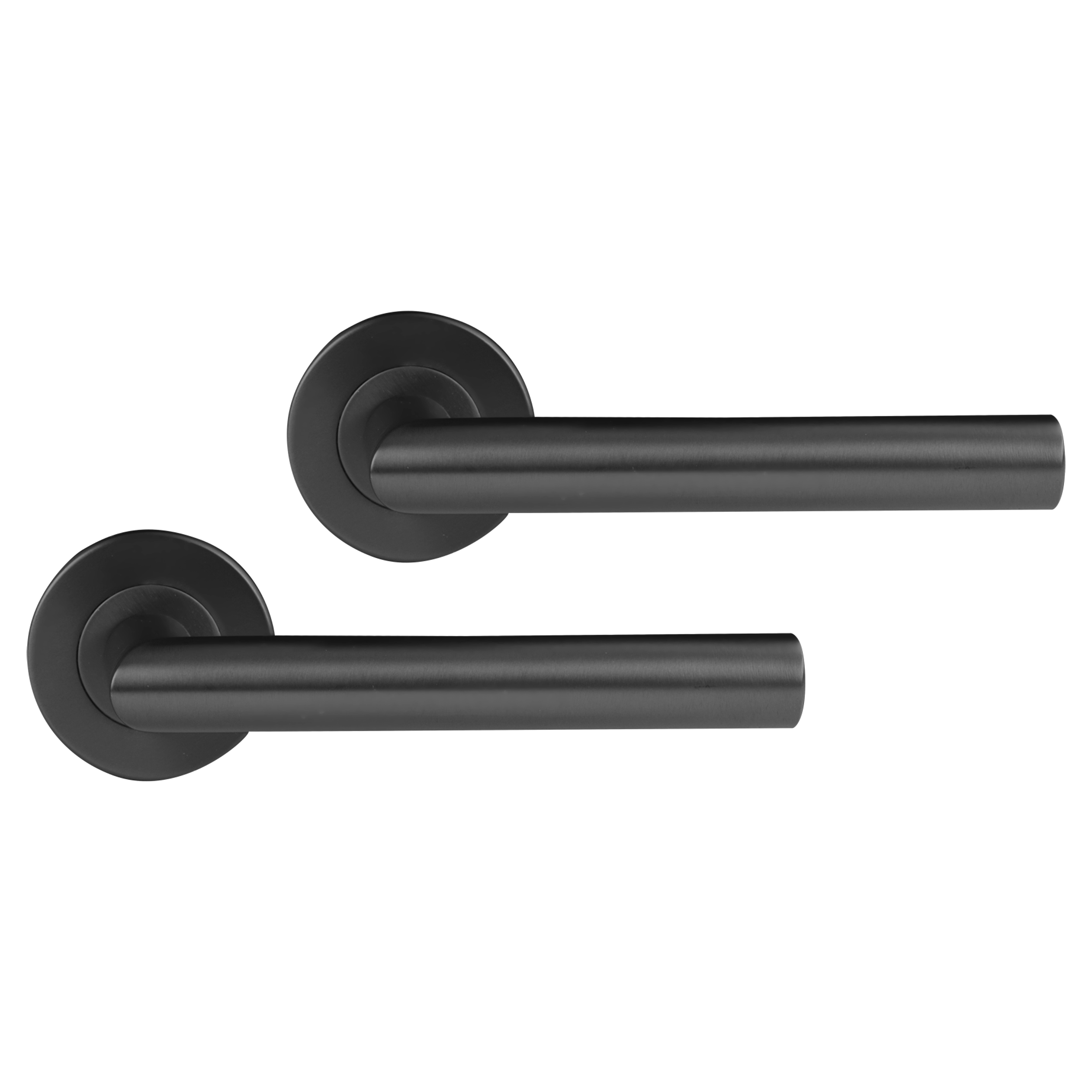 86.020.26 Differnz Amsterdam deurkruk rozet - rond - blind gun metal 