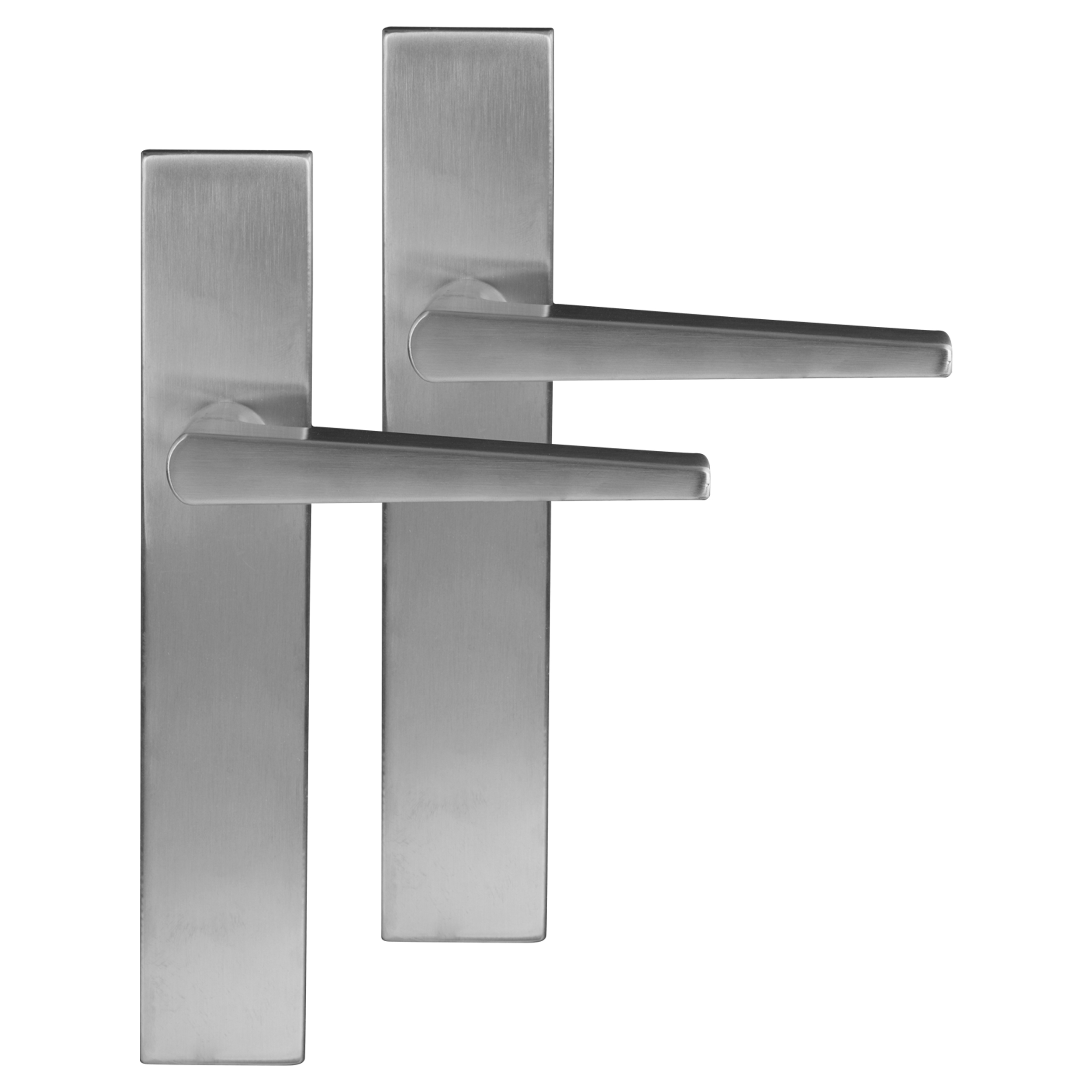 86.025.01 Differnz Rotterdam deurkruk vierkant schild - blind mat chroom 