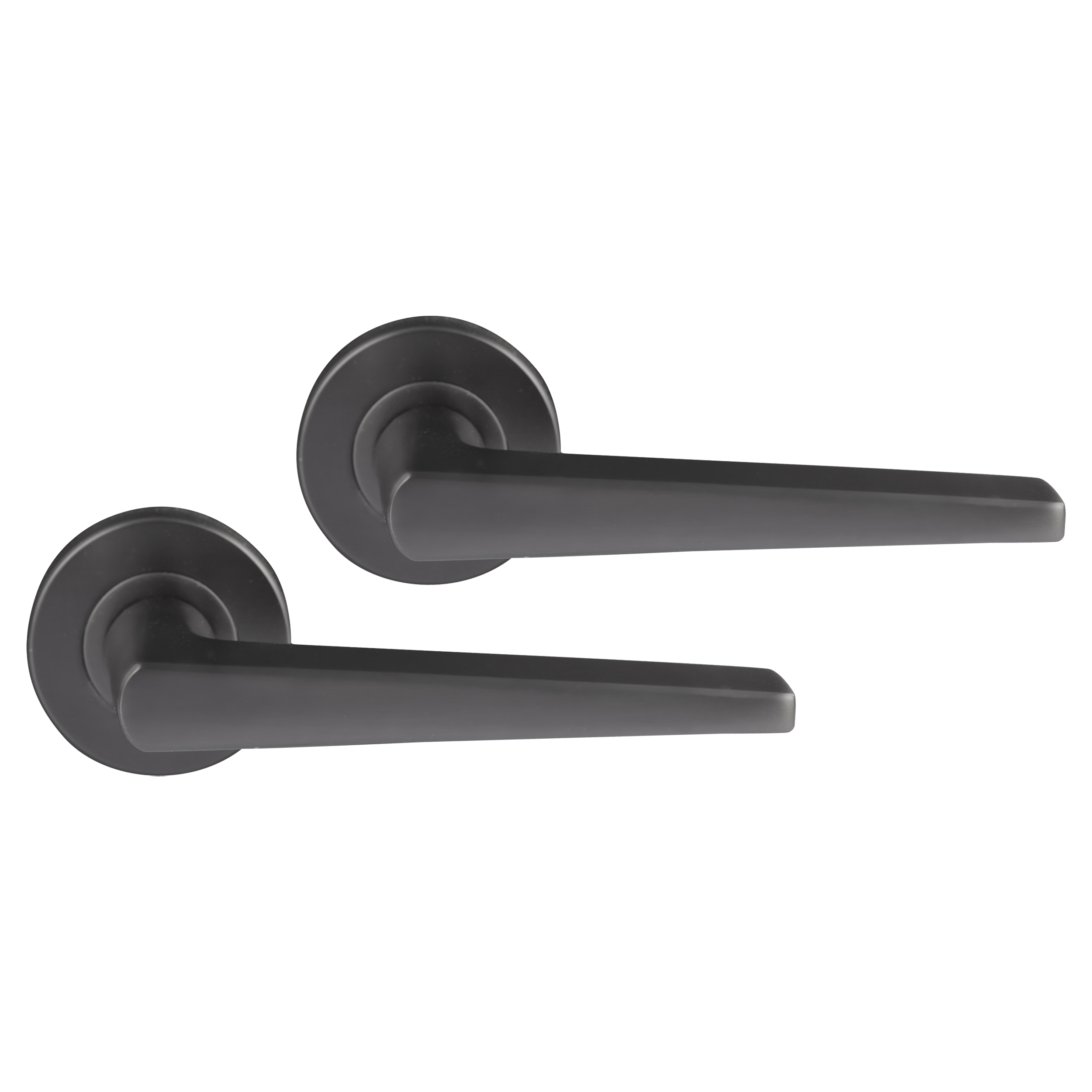 86.025.26 Differnz Rotterdam deurkruk rond rozet - blind gun metal 