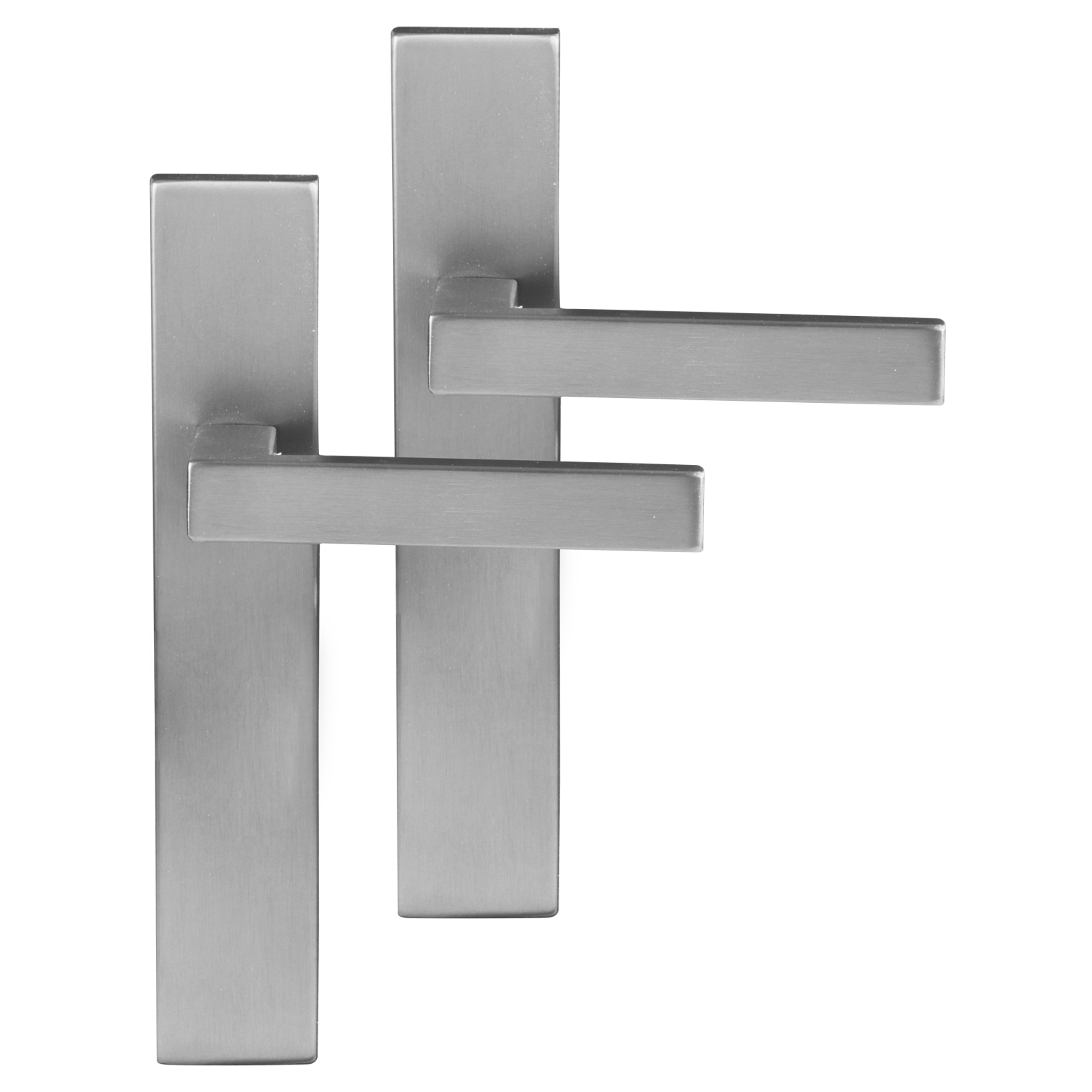 86.026.01 Differnz Tilburg deurkruk vierkant schild - blind mat chroom 