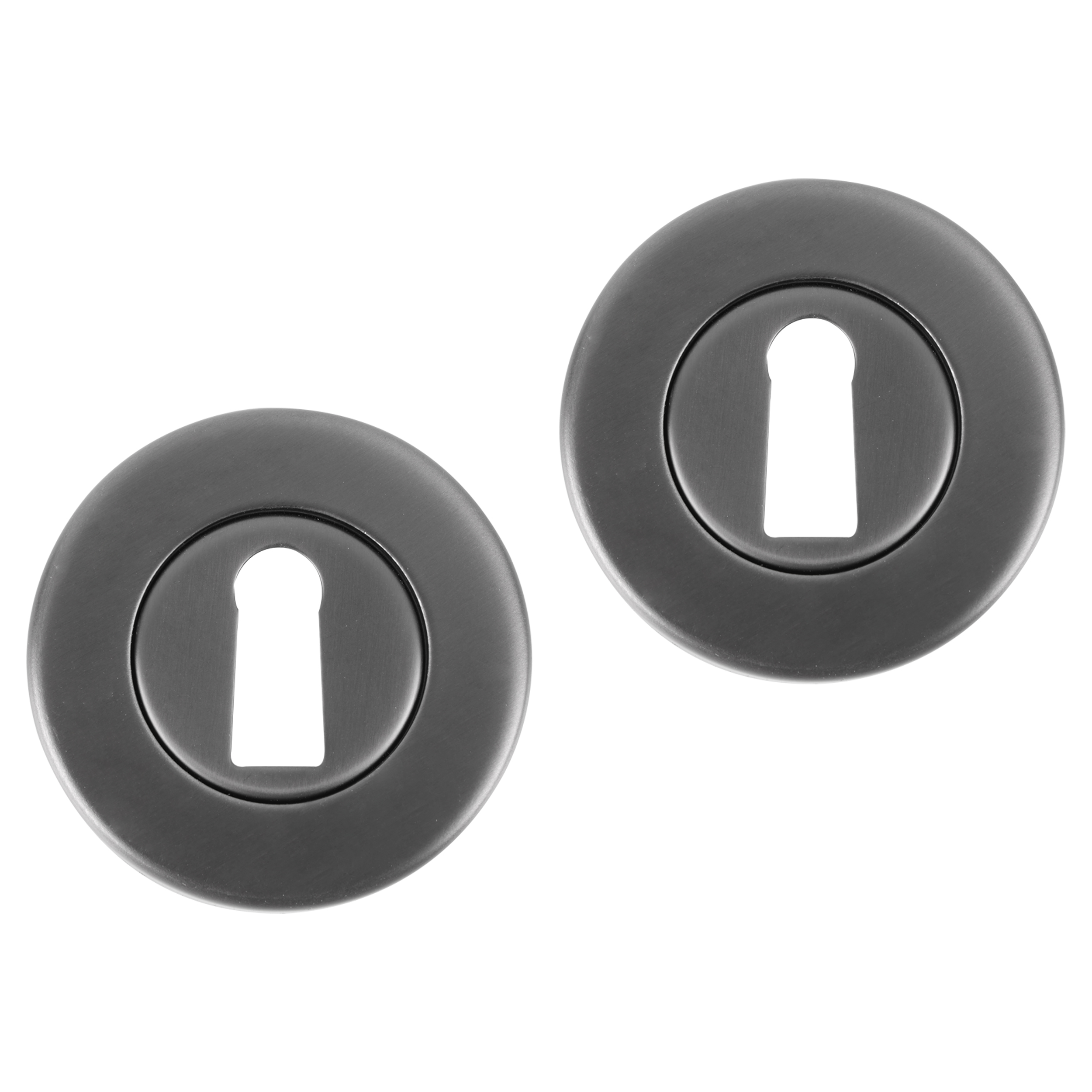 86.030.21 Differnz  rozet rond - sleutel gun metal 