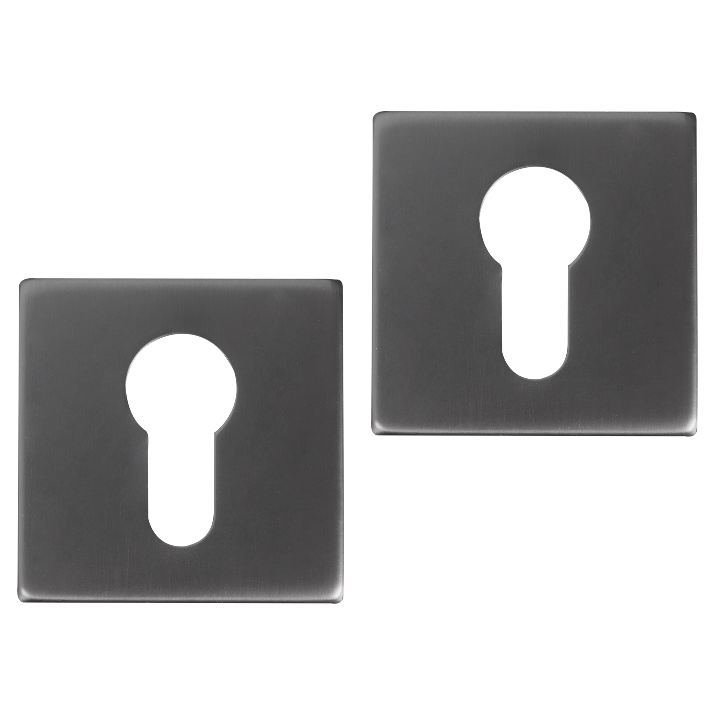 86.030.27 Differnz  rozet vierkant - cilinder gun metal 