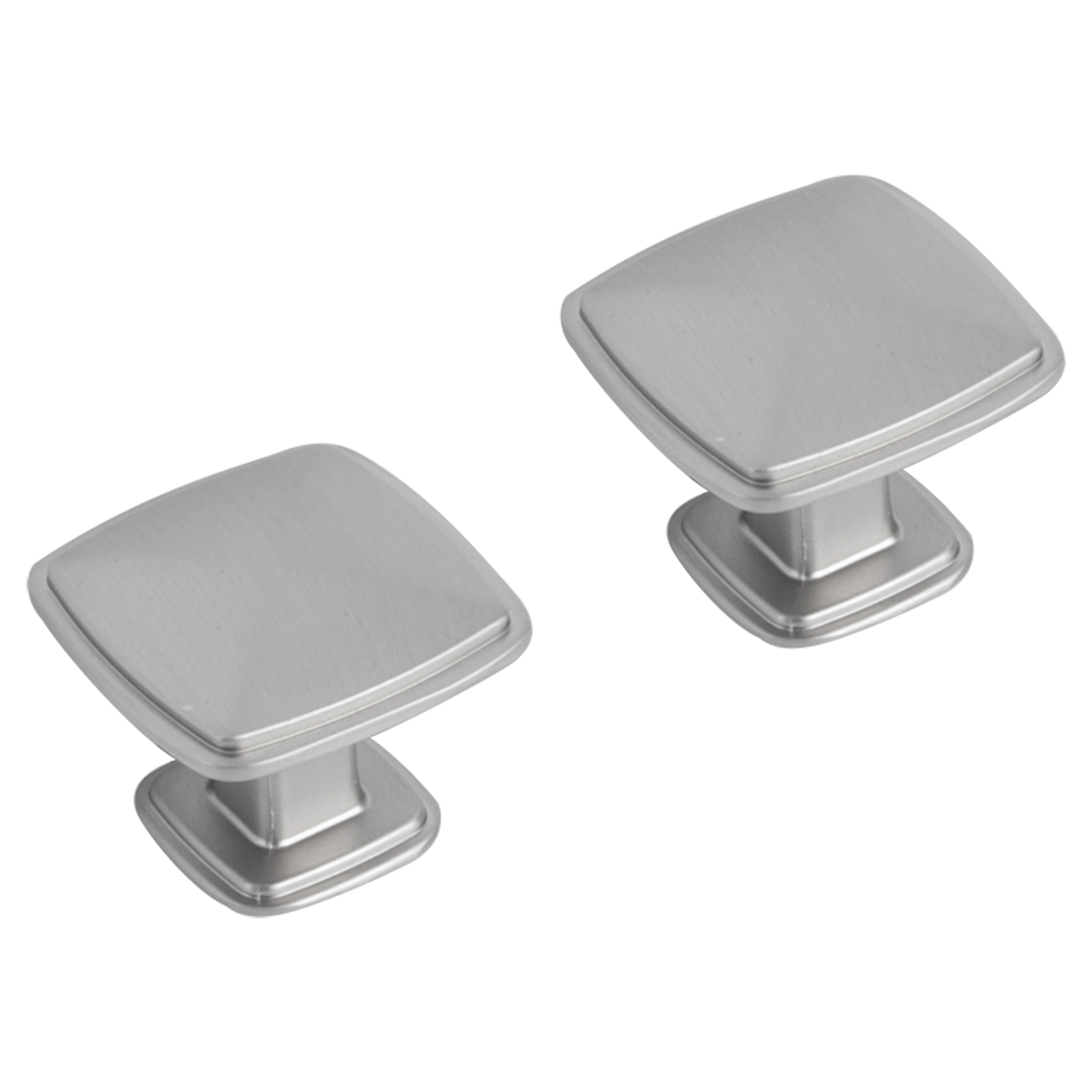 86.048.10 Differnz  knop vierkant mat chroom 25 mm
