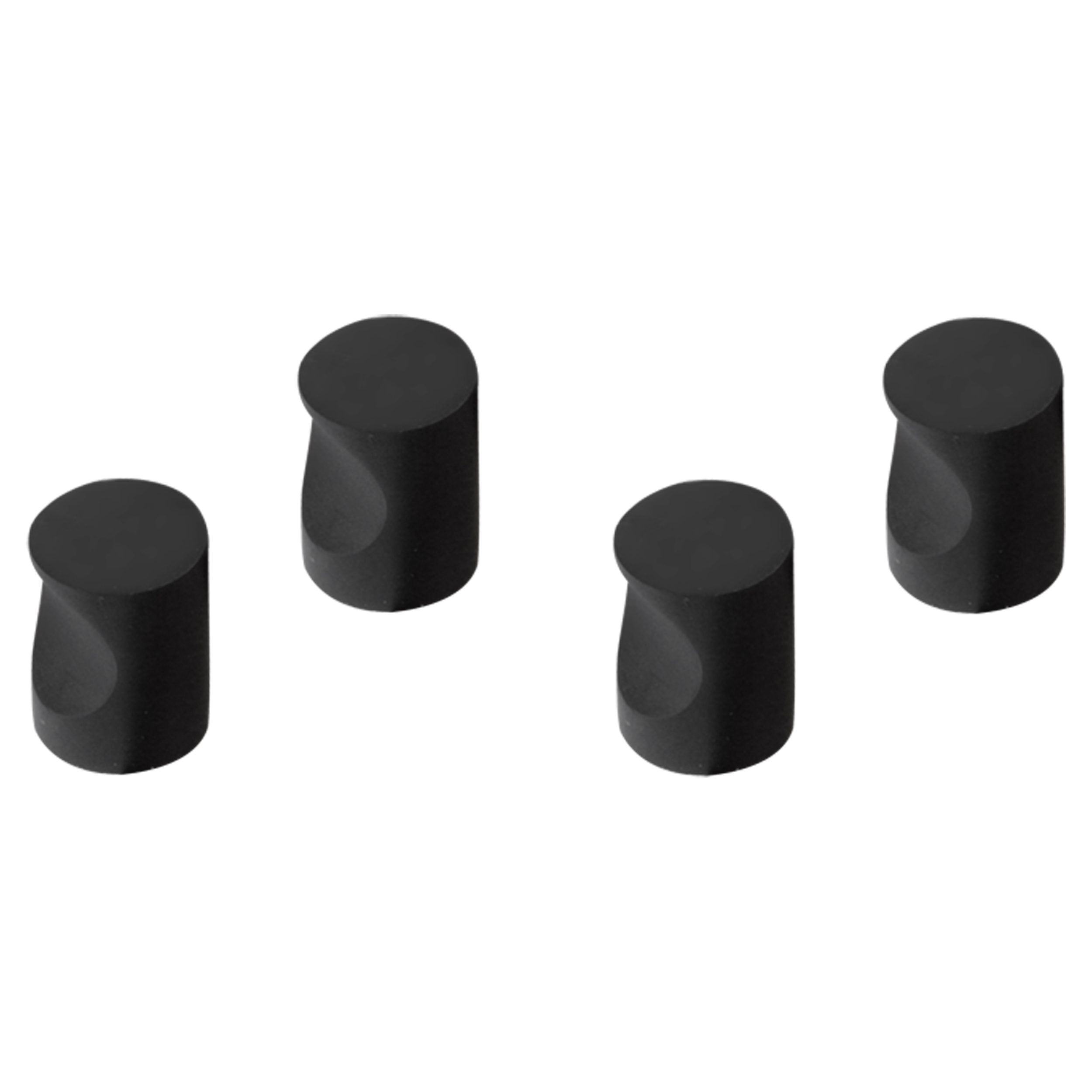 86.048.17 Differnz  knop cilinder mat zwart 12 mm