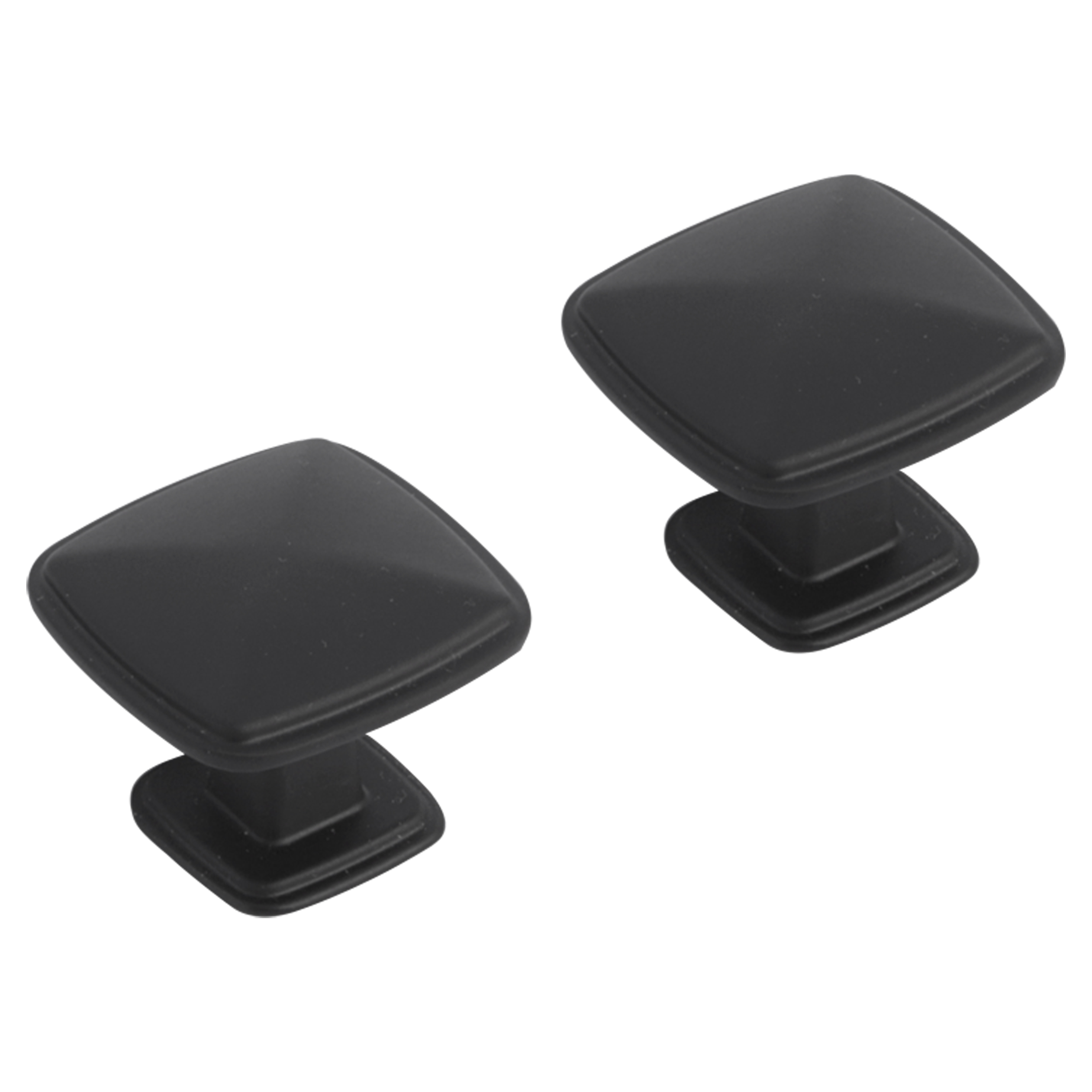 86.048.20 Differnz  knop vierkant mat zwart 25 mm